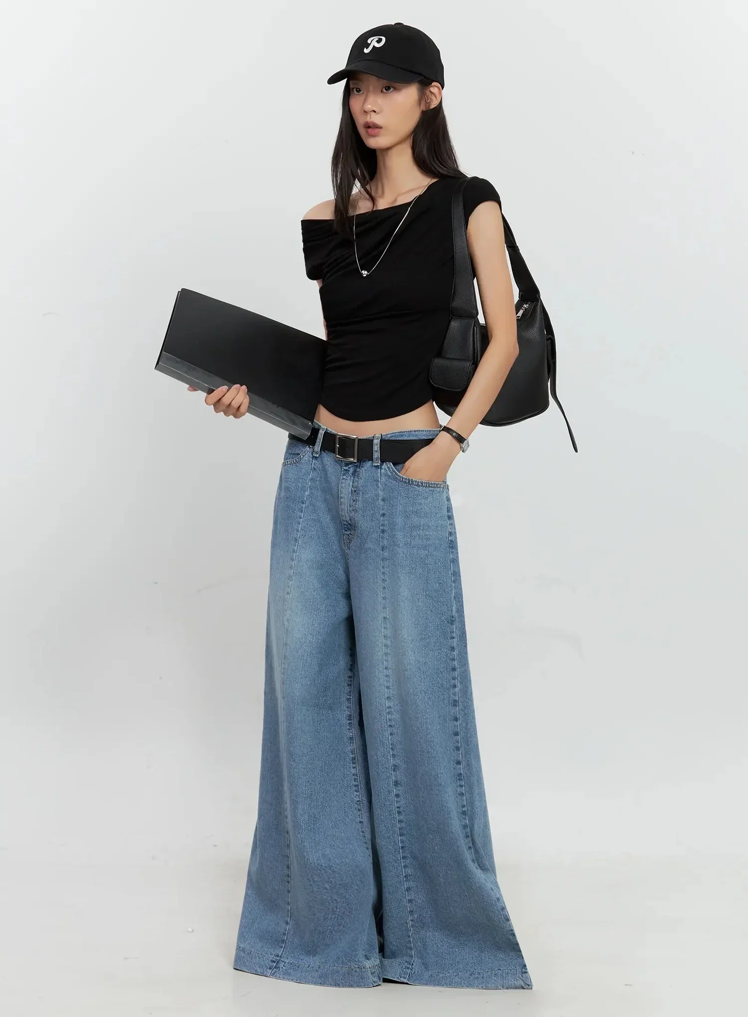 Off-Shoulder Draped Top IL528 - Image 2