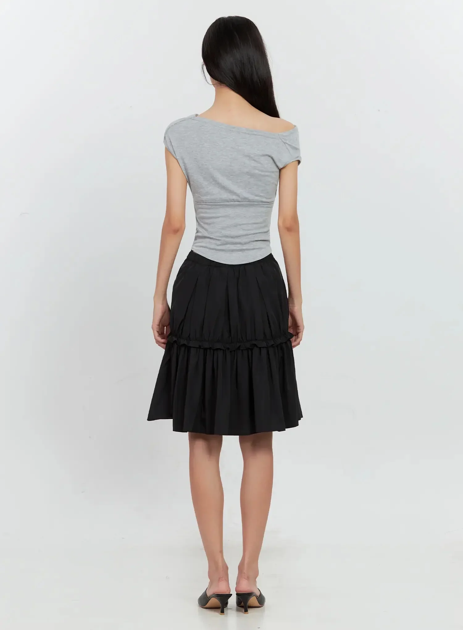 Off-Shoulder Draped Top IL528 - Image 21