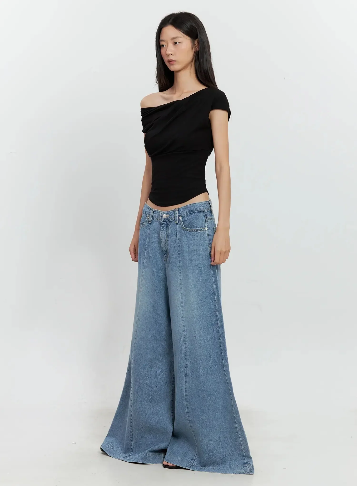Off-Shoulder Draped Top IL528 - Image 28
