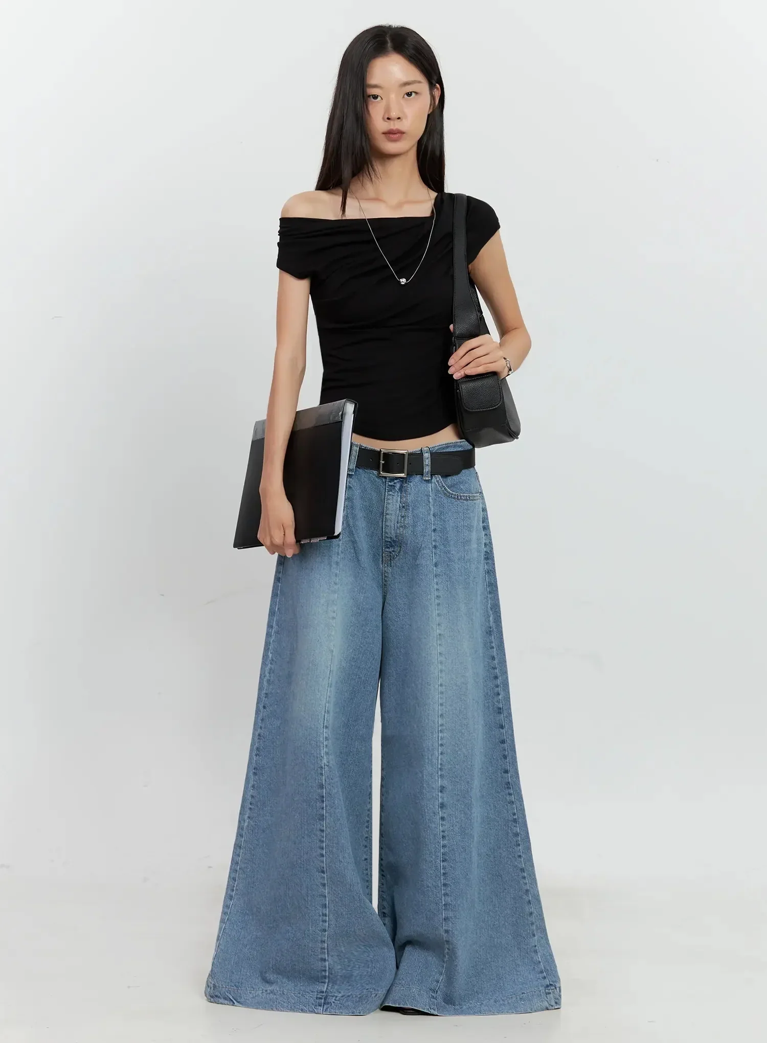 Off-Shoulder Draped Top IL528 - Image 33