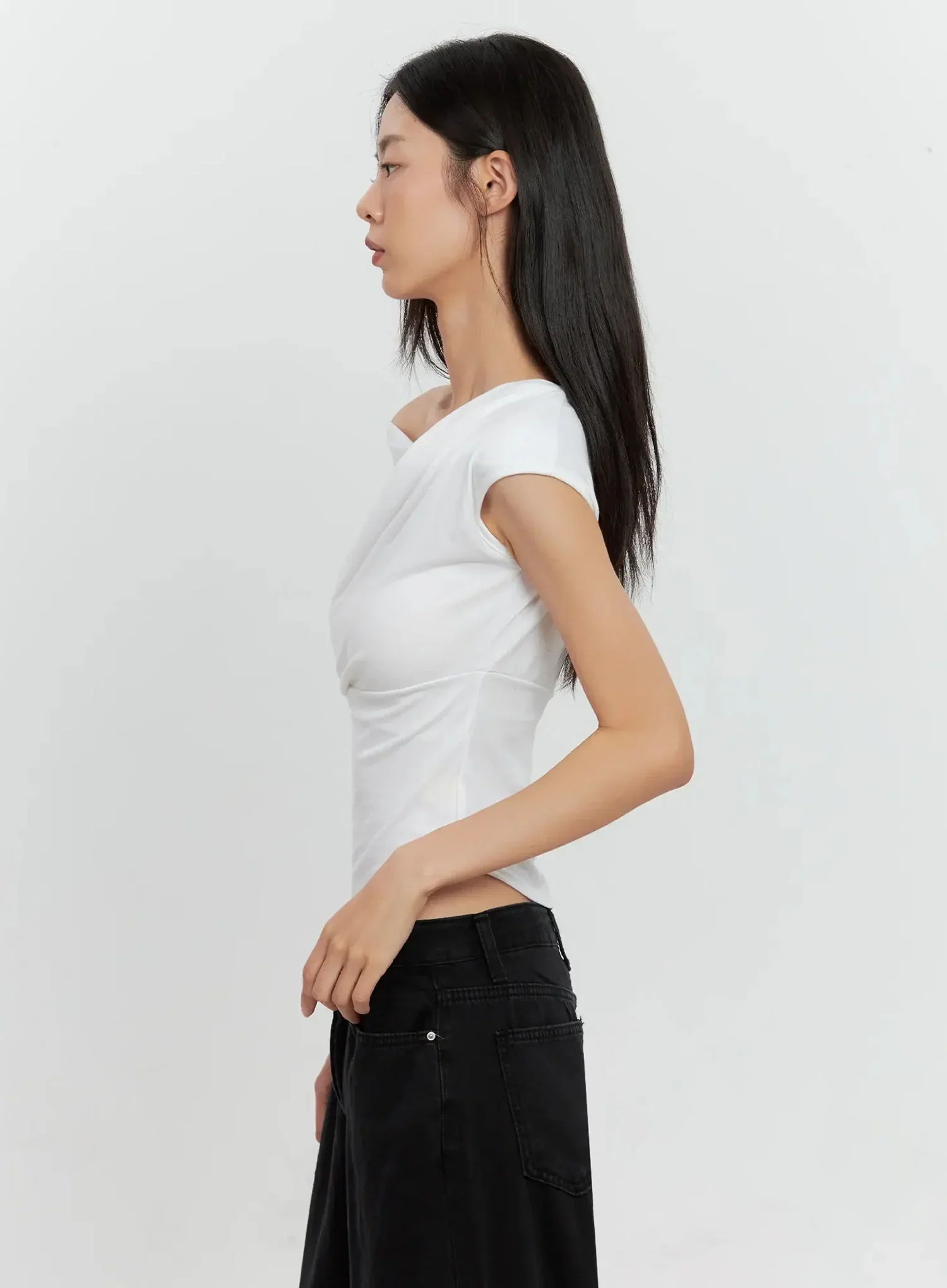 Off-Shoulder Draped Top IL528 - Image 5