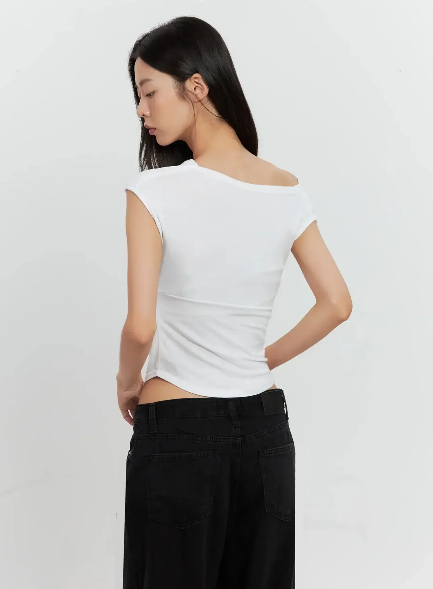 Off-Shoulder Draped Top IL528 - Image 6