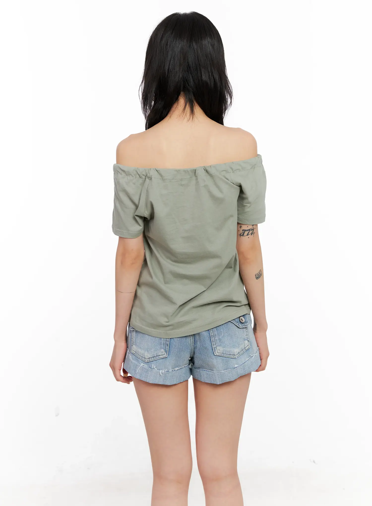Off-Shoulder Drawstring Top CL528 - Image 9