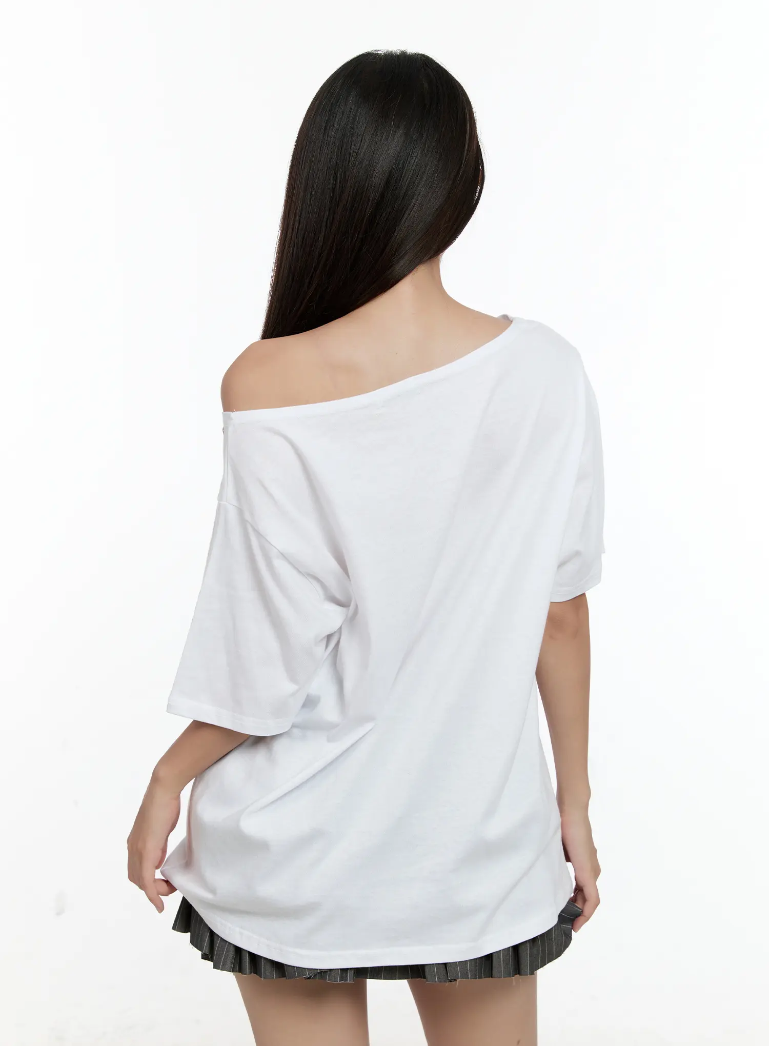 Off-Shoulder Eyelet Tee CL531 - Image 7