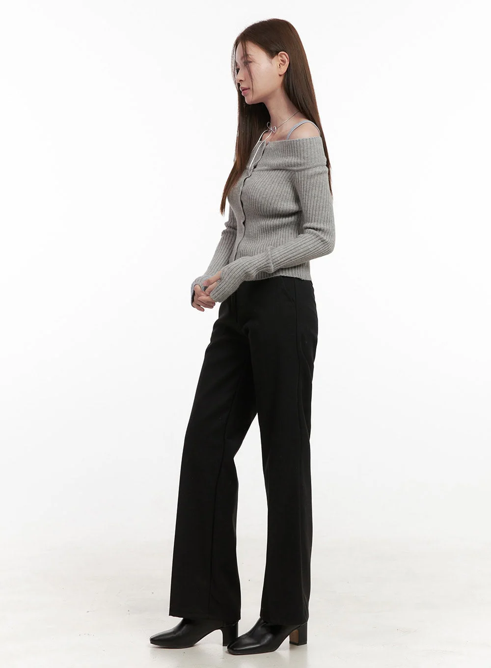Off Shoulder Knit Sweater OD418 - Image 3