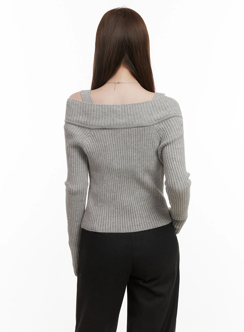 Off Shoulder Knit Sweater OD418 - Image 7
