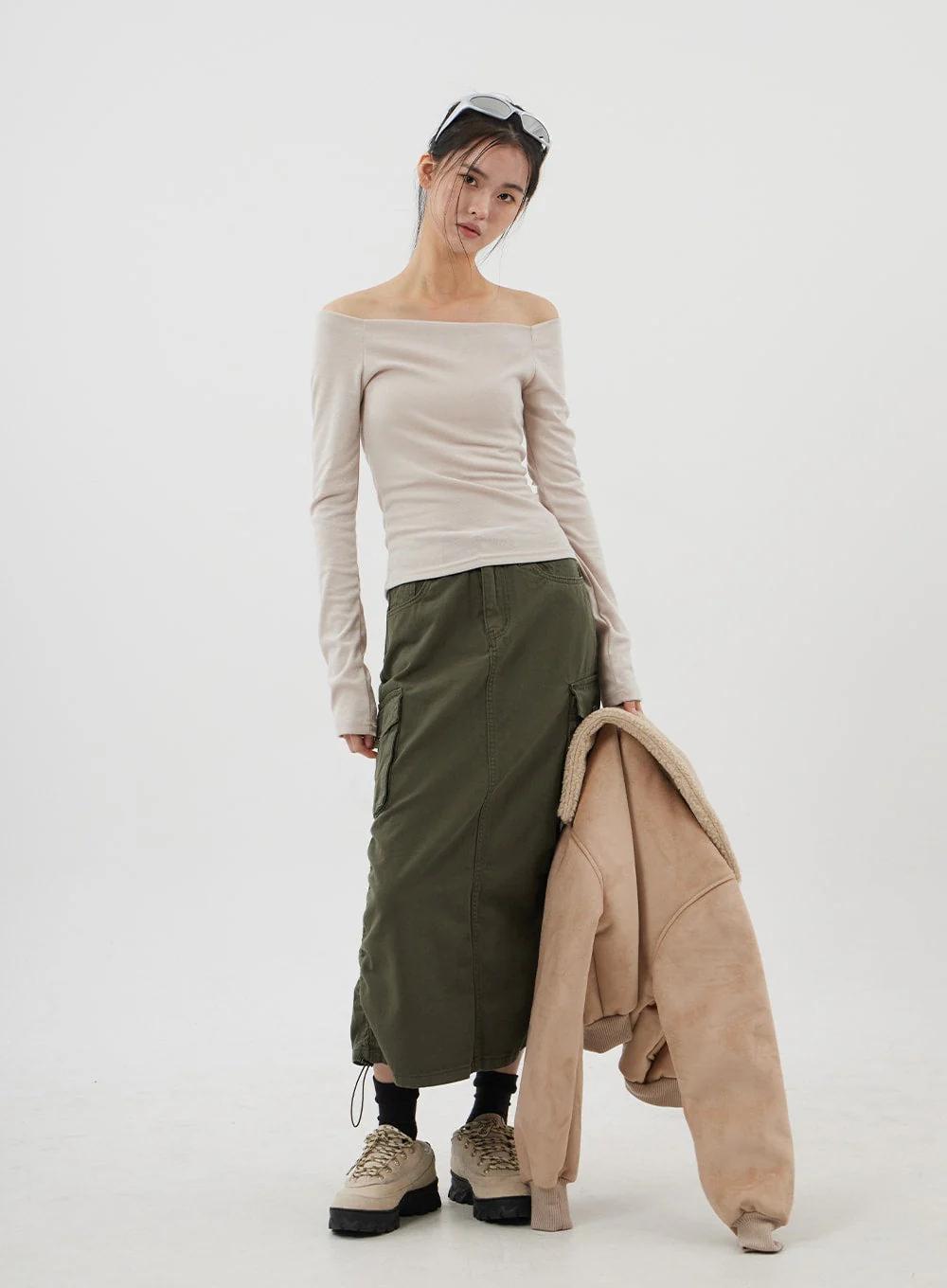 Off-Shoulder Long Sleeve Top CJ309 - Image 3