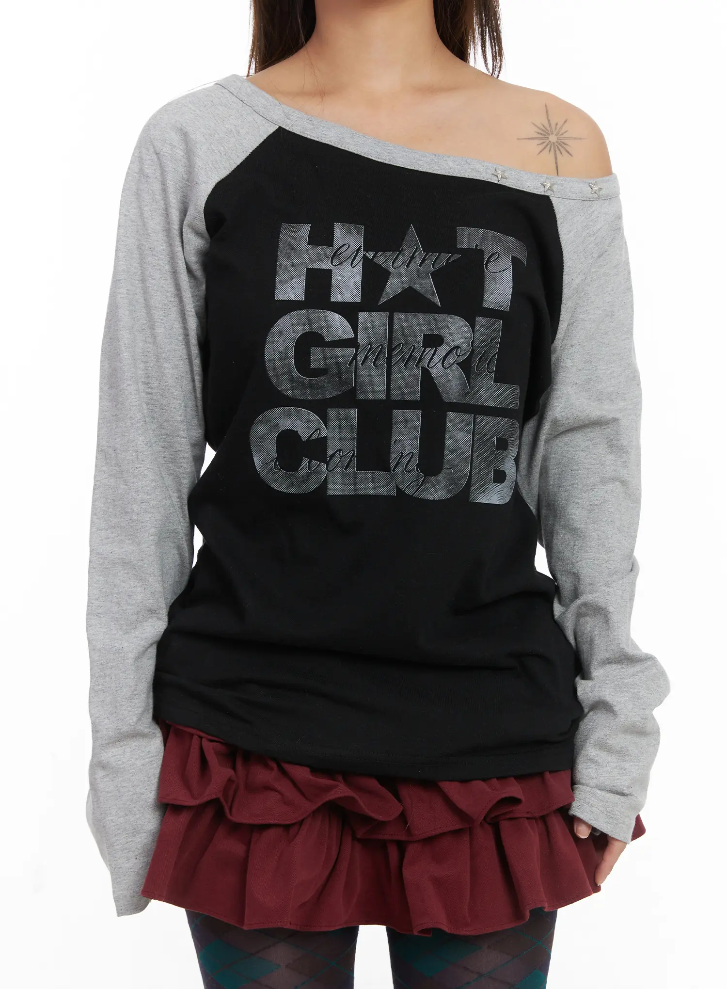 Off-Shoulder Long Sleeve Top CJ513 - Image 7