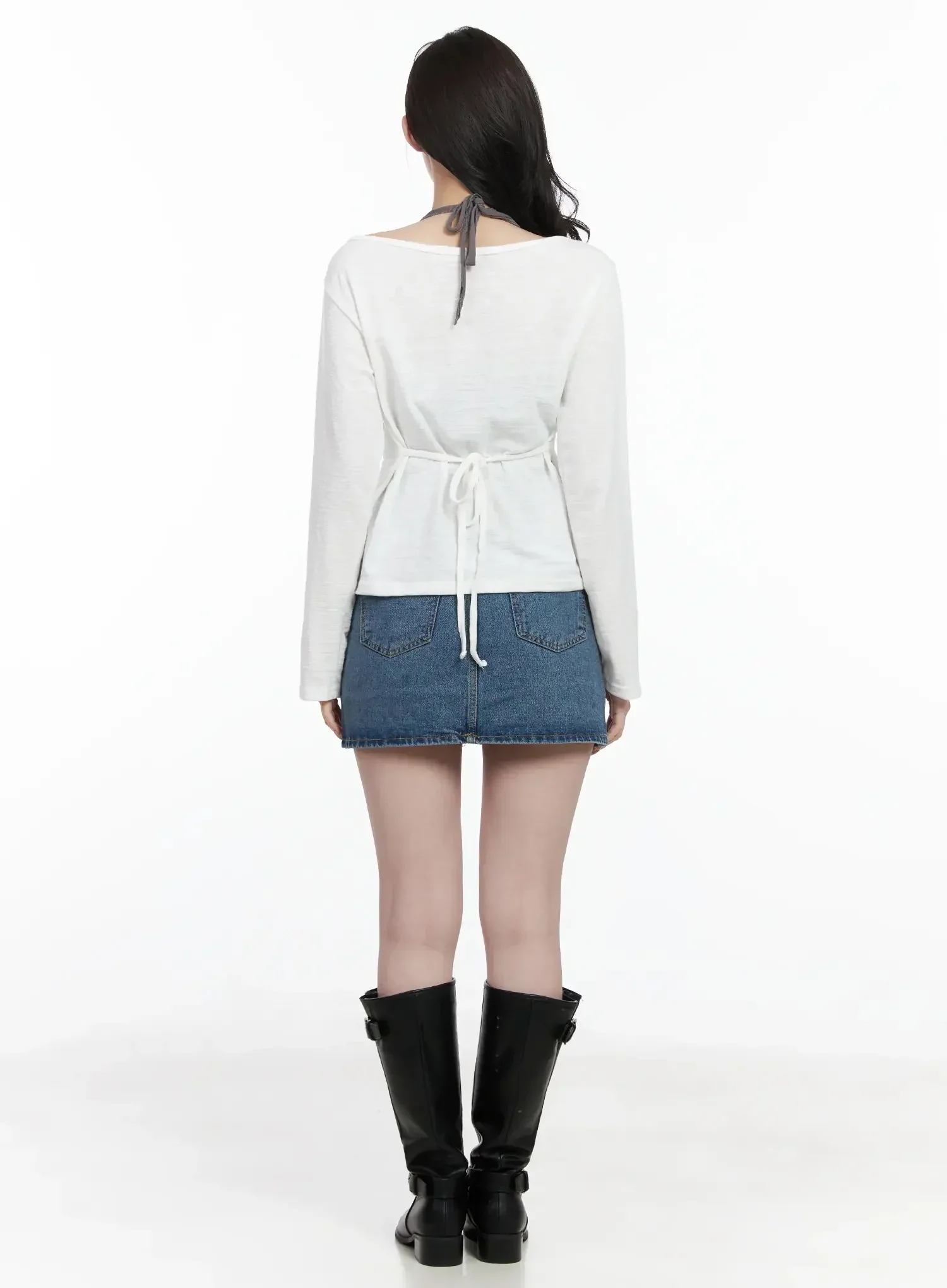 Off-Shoulder Long Sleeve Top IJ528 - Image 11