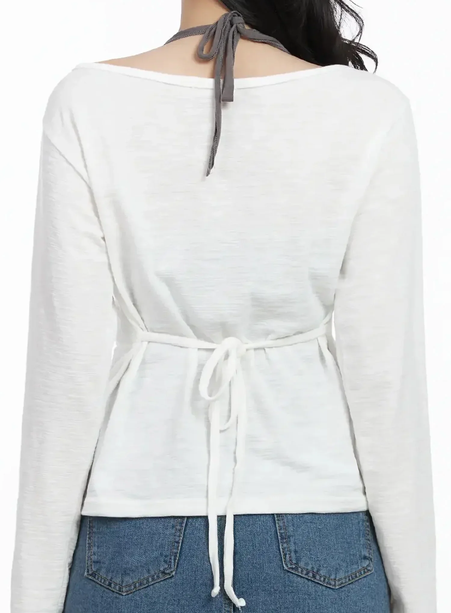 Off-Shoulder Long Sleeve Top IJ528 - Image 9