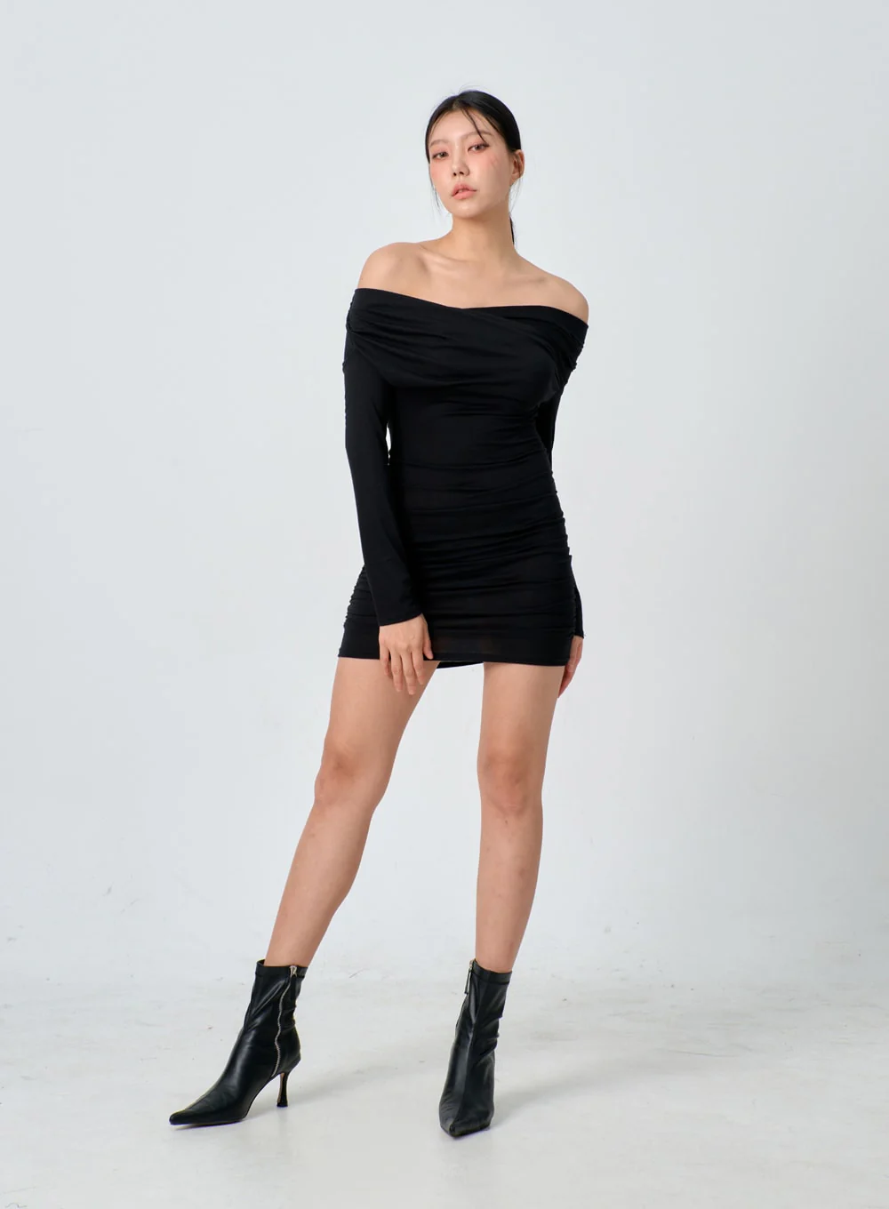 Off-Shoulder Mini Dress IJ331 - Image 2