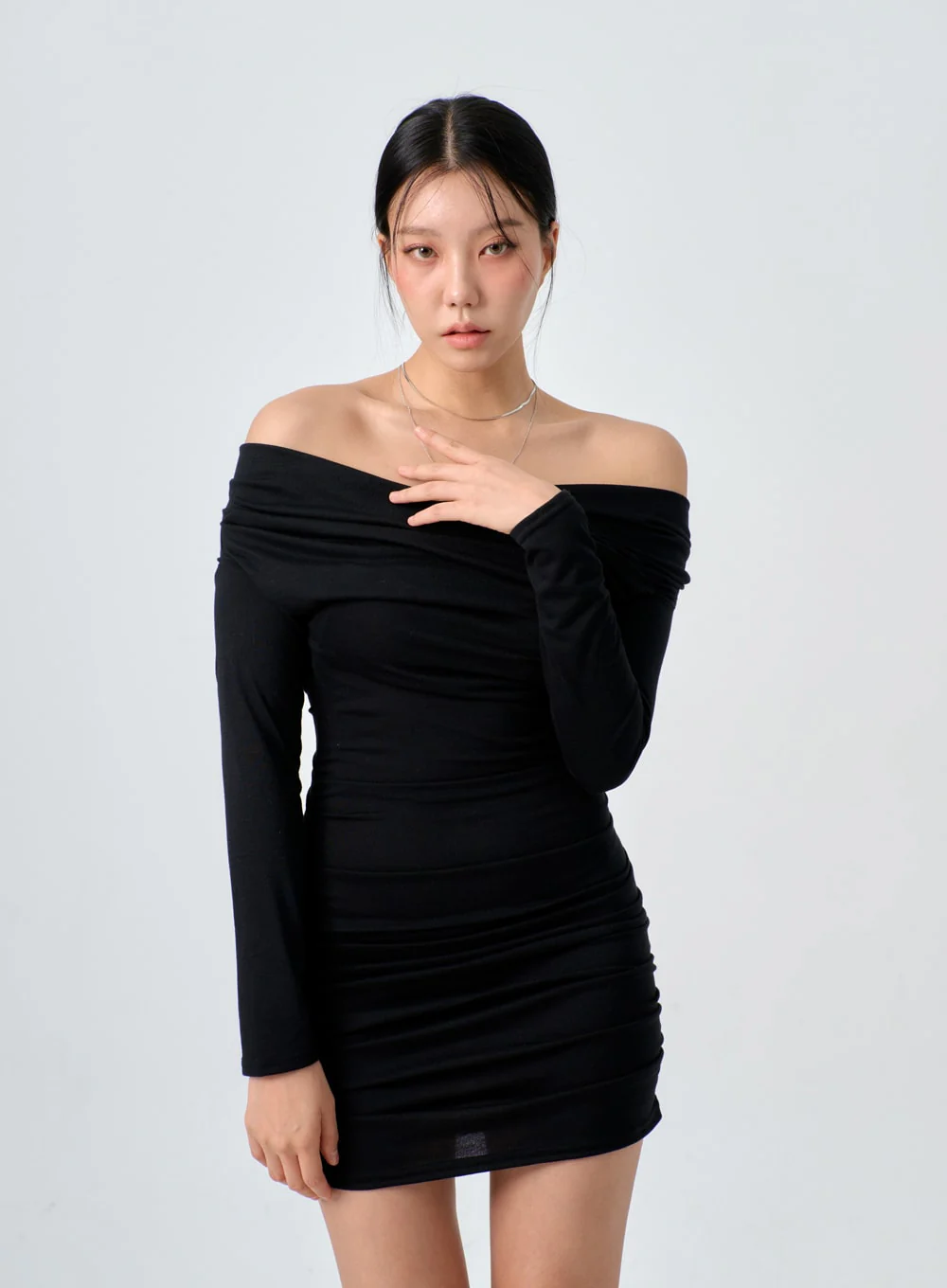 Off-Shoulder Mini Dress IJ331 - Image 5