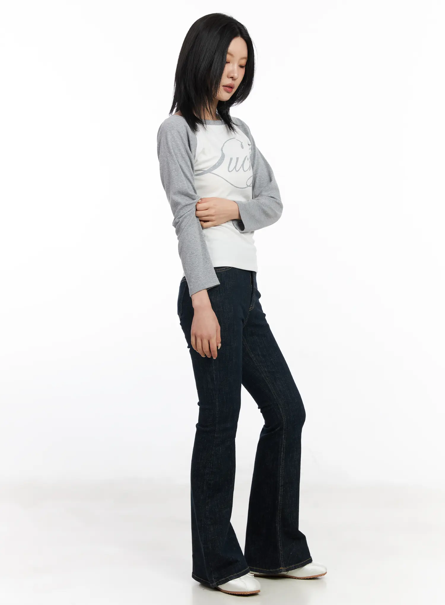 Off-Shoulder Raglan Long Sleeve Top CF526 - Image 6