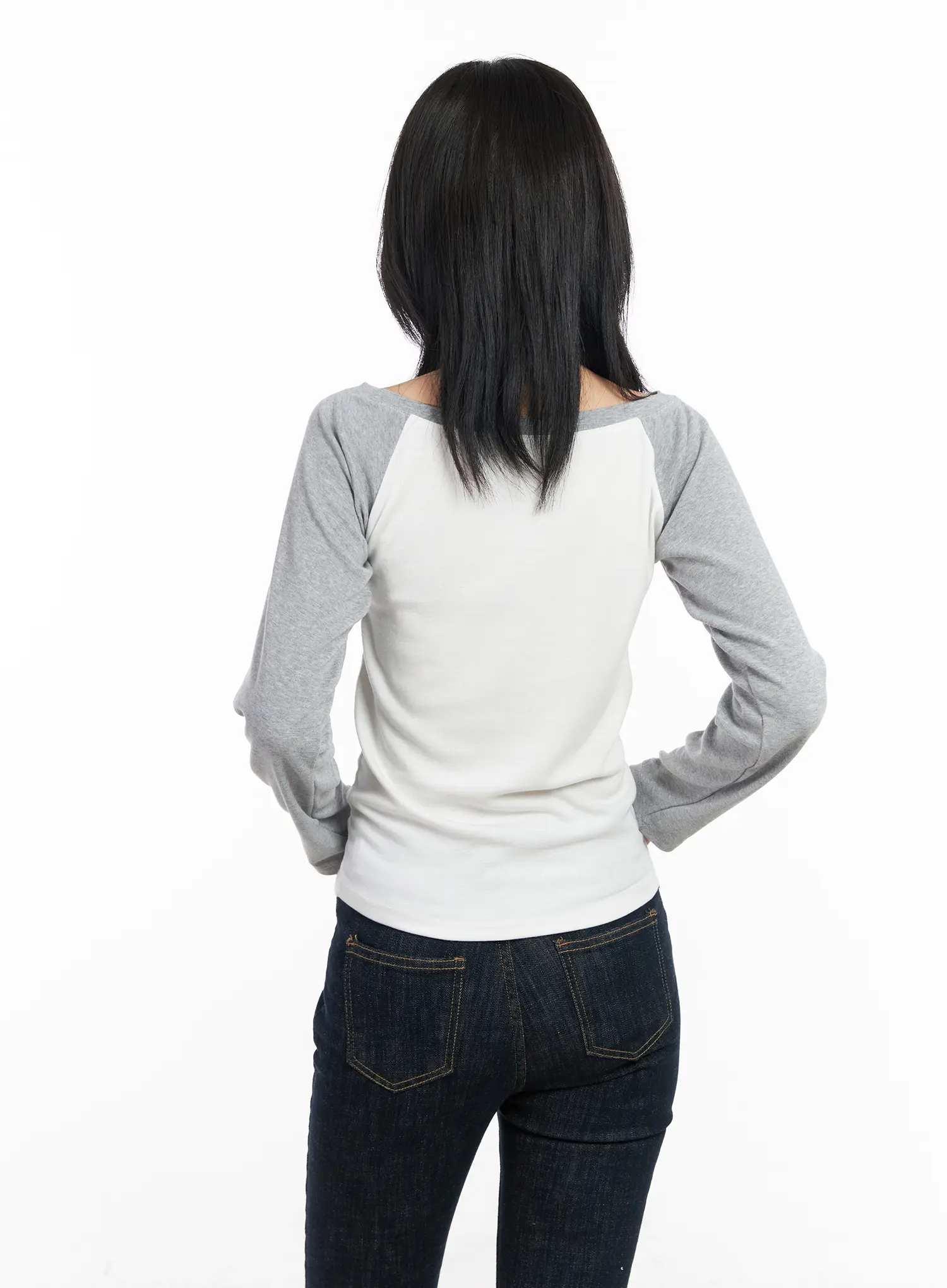Off-Shoulder Raglan Long Sleeve Top CF526 - Image 9