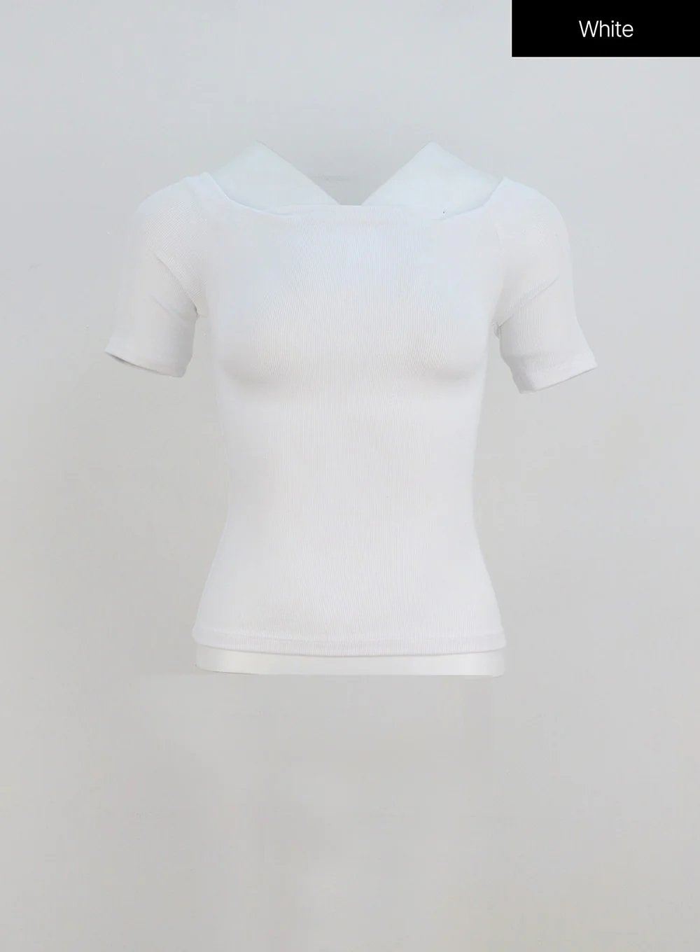 Off-Shoulder Ribbed Tee IY331 - Image 7