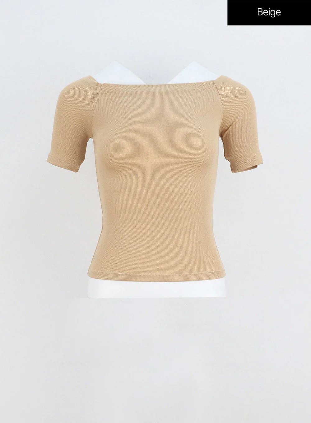 Off-Shoulder Ribbed Tee IY331 - Image 8