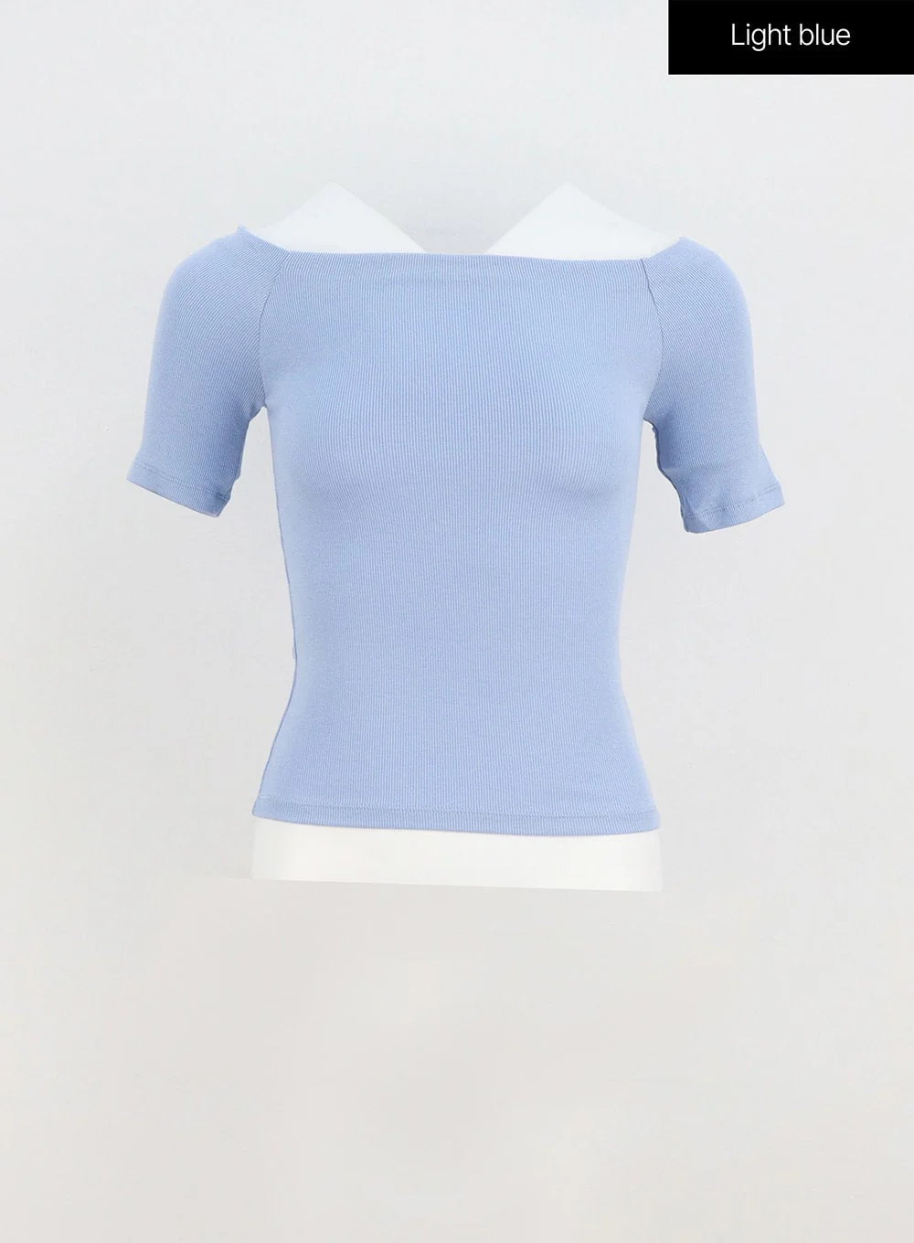 Off-Shoulder Ribbed Tee IY331 - Image 9