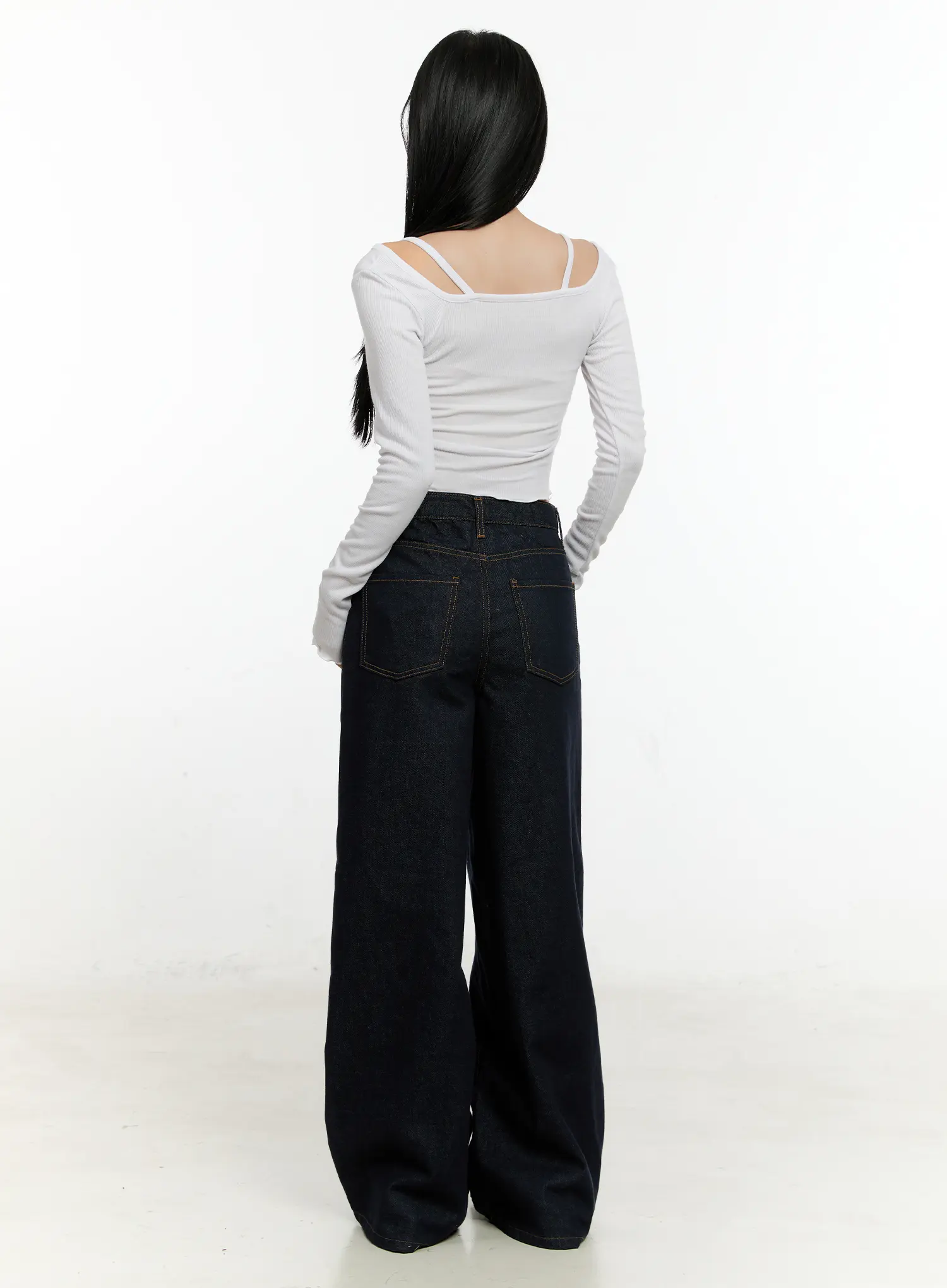Off-Shoulder Ruched Long Sleeve Top CN506 - Image 6