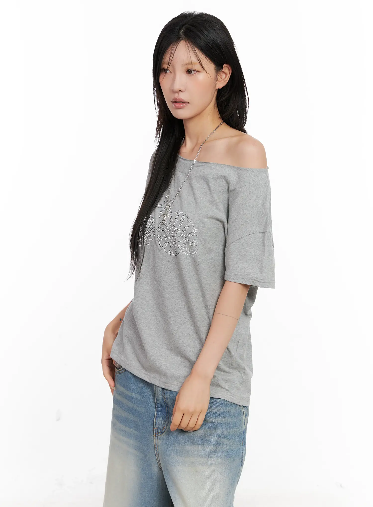 Off-Shoulder Seashell Tee CL525 - Image 12