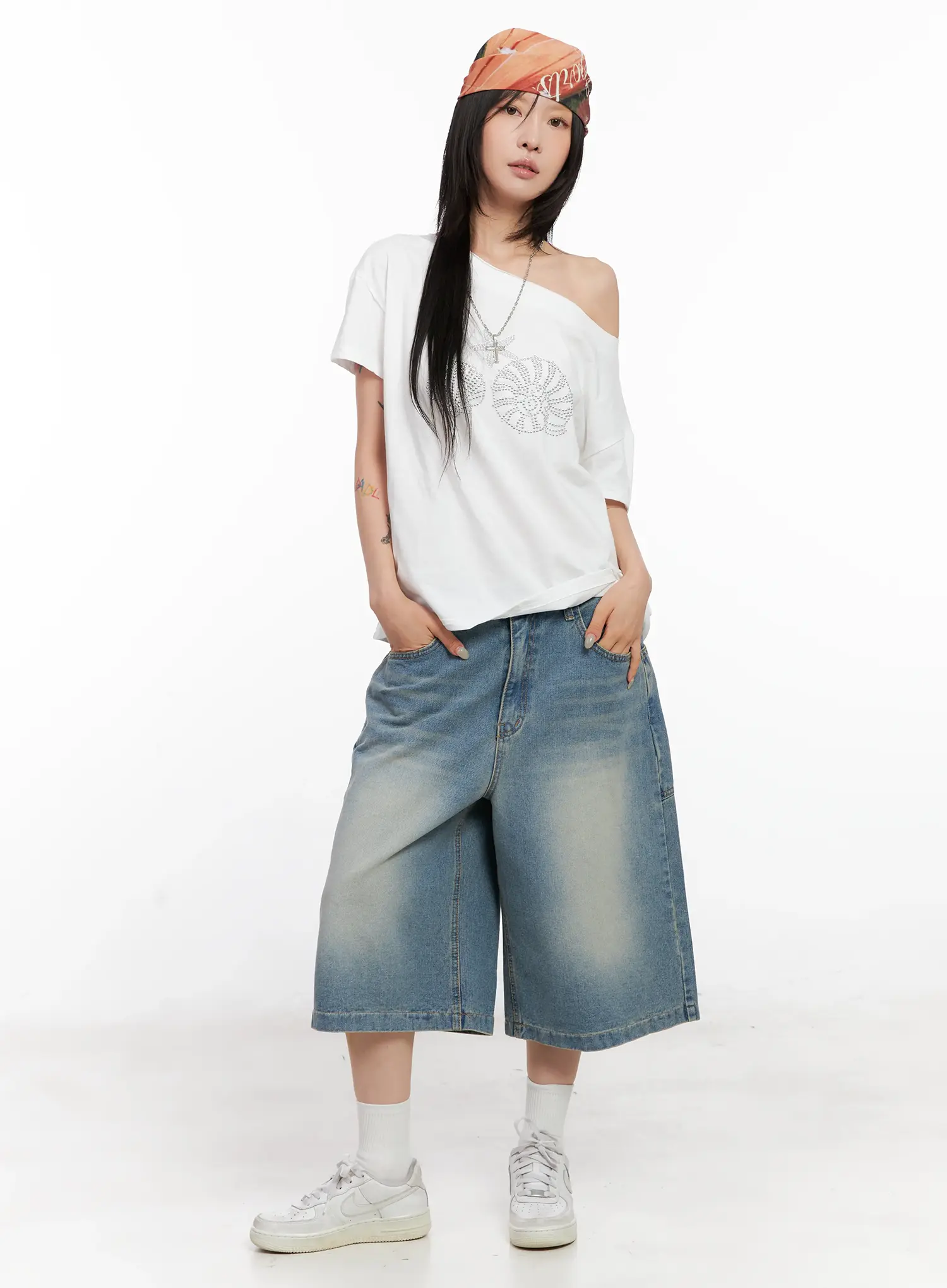 Off-Shoulder Seashell Tee CL525 - Image 6