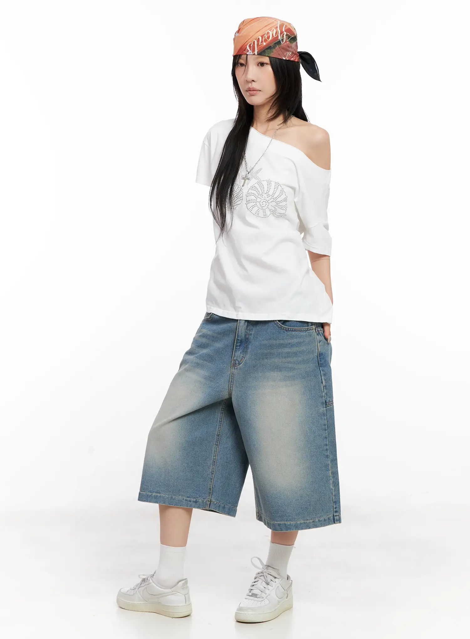 Off-Shoulder Seashell Tee CL525 - Image 8