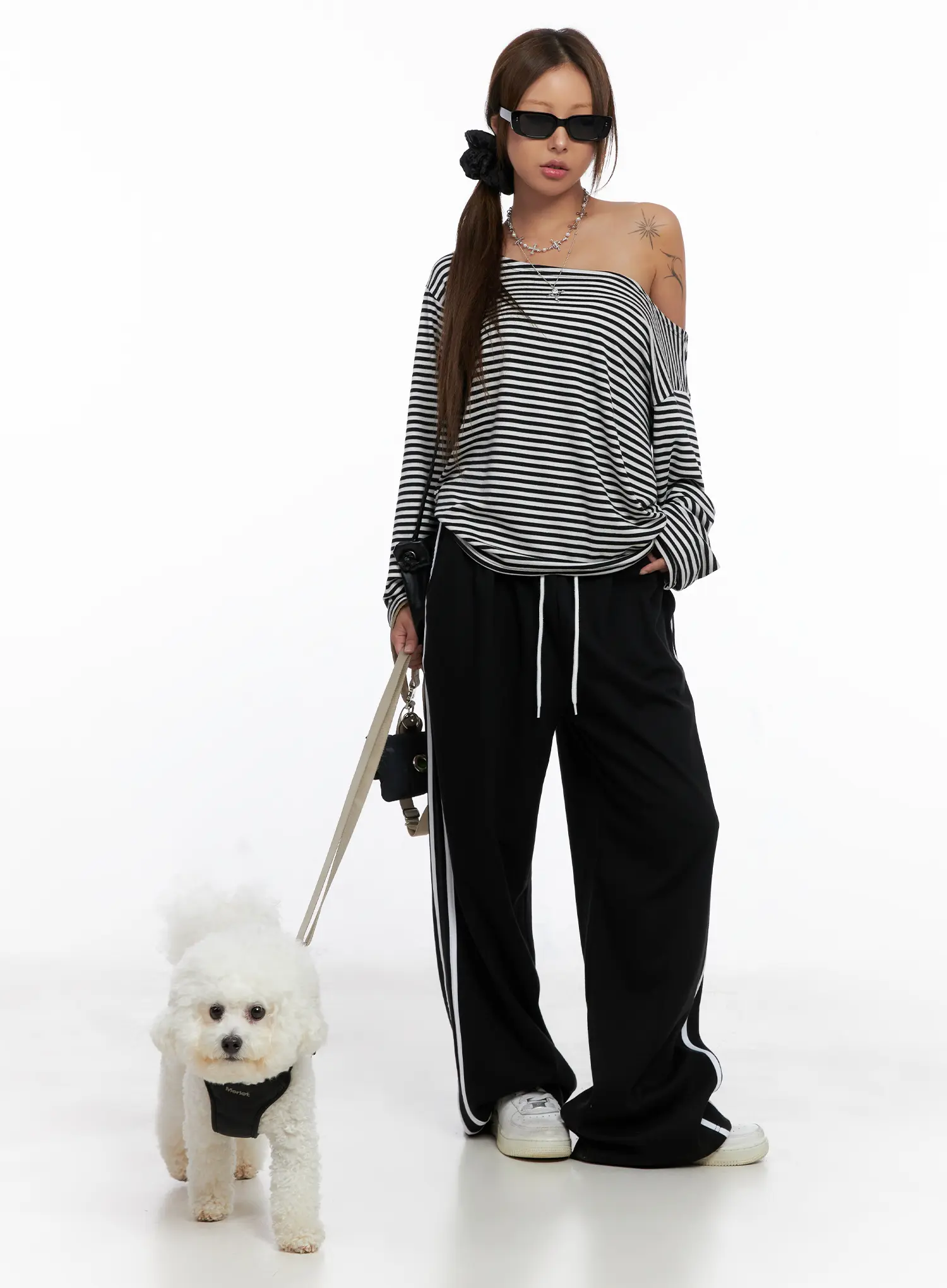 Off-Shoulder Striped Top CS524 - Image 2