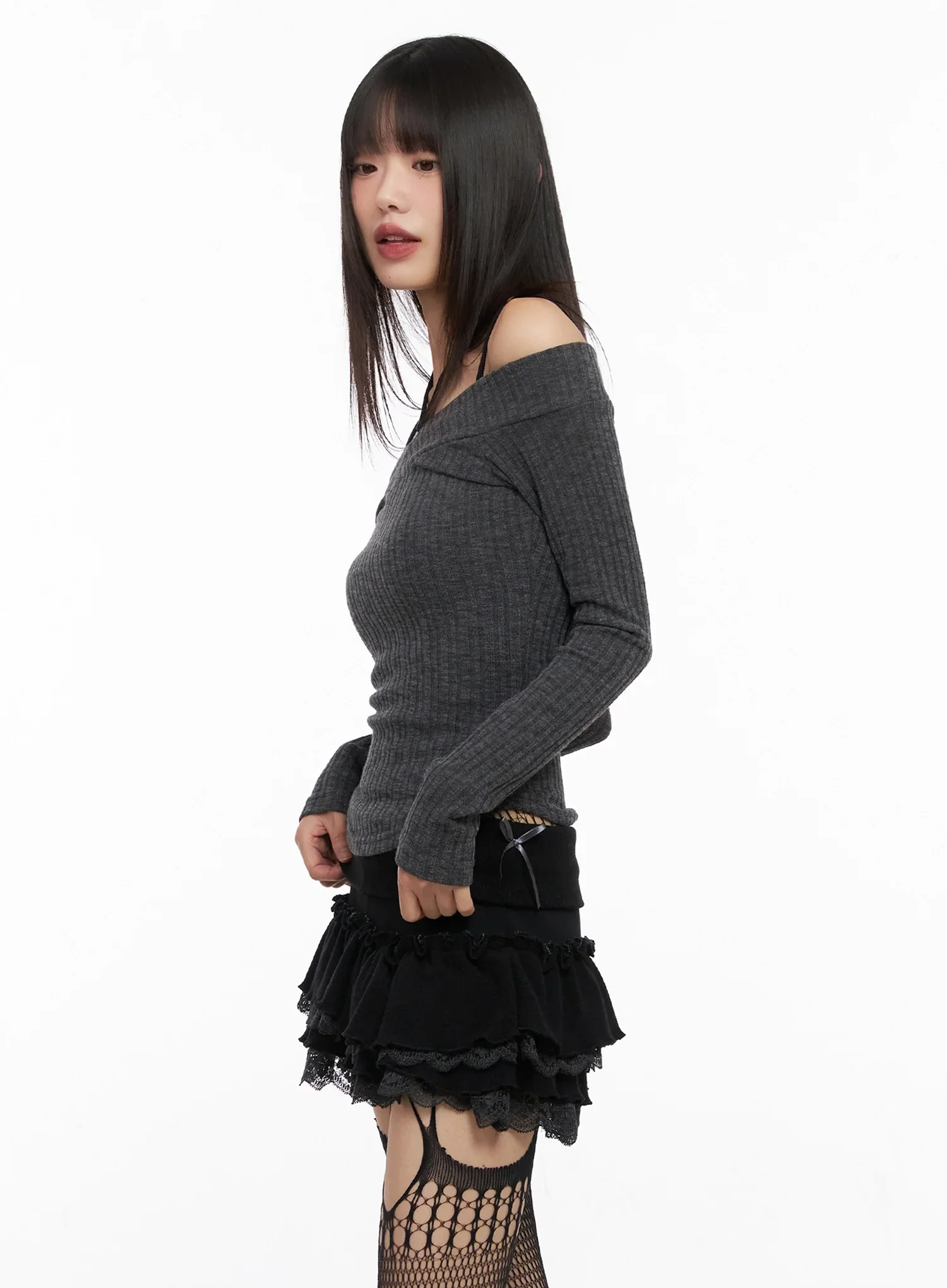Off-Shoulder V-Neck Top IN503 - Image 7