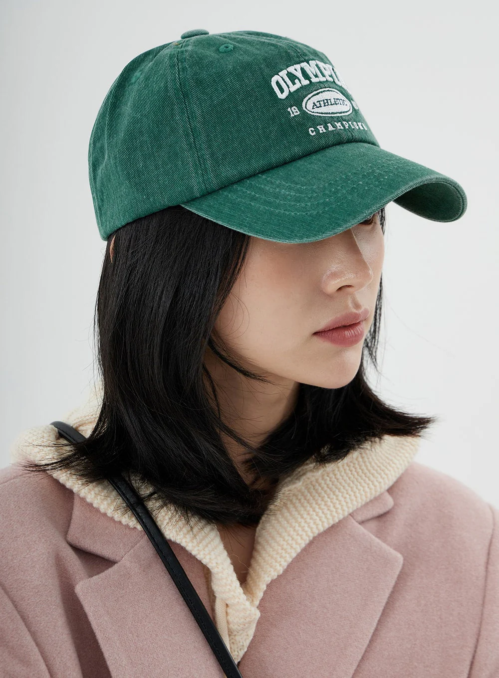 Olympia Lettering Print Baseball Cap ON09 - Image 3