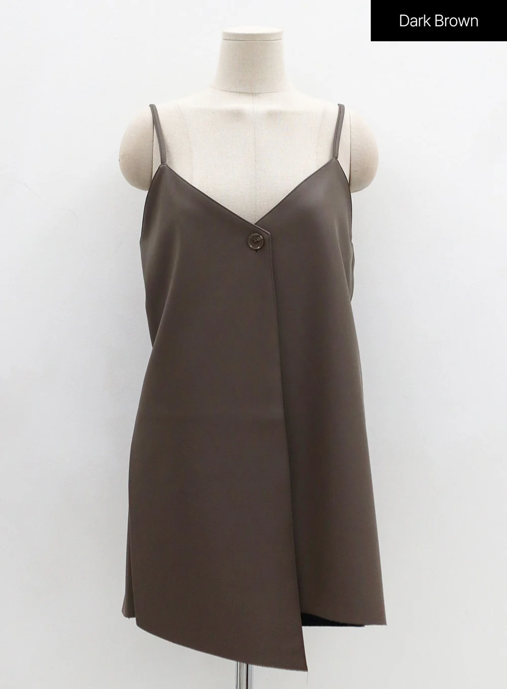 One Button Faux Leather Mini Dress OS29 - Image 15