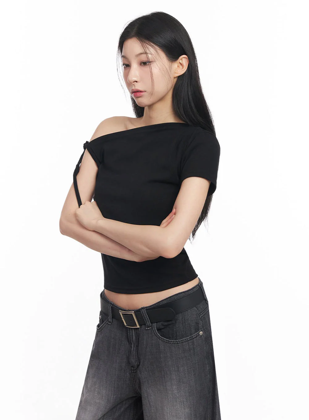 One-Shoulder Ribbon Top IY529 - Image 10