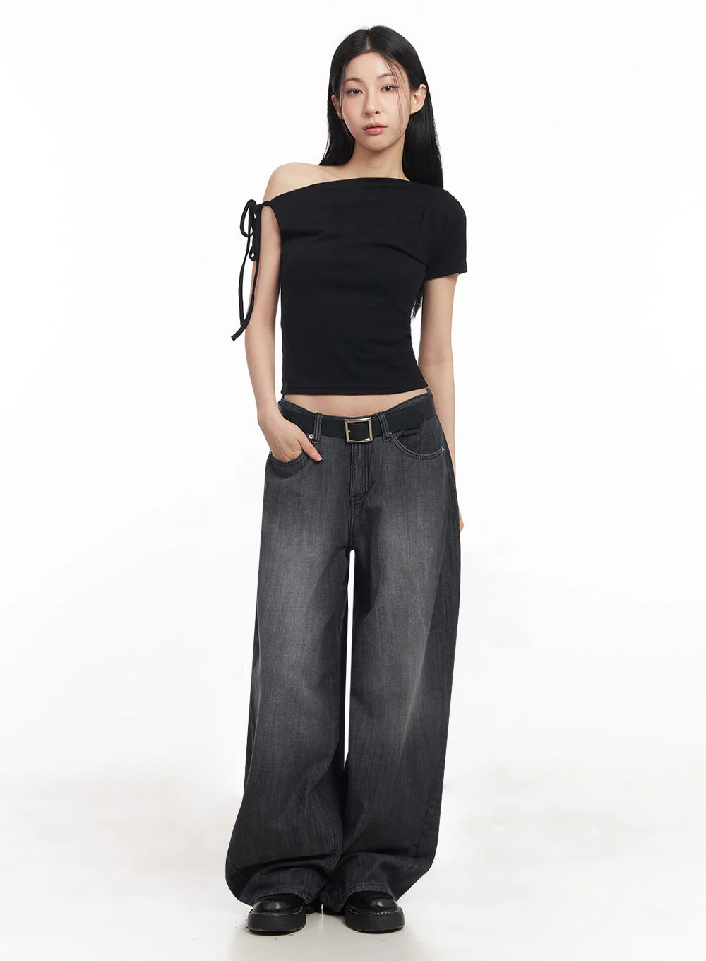 One-Shoulder Ribbon Top IY529 - Image 11