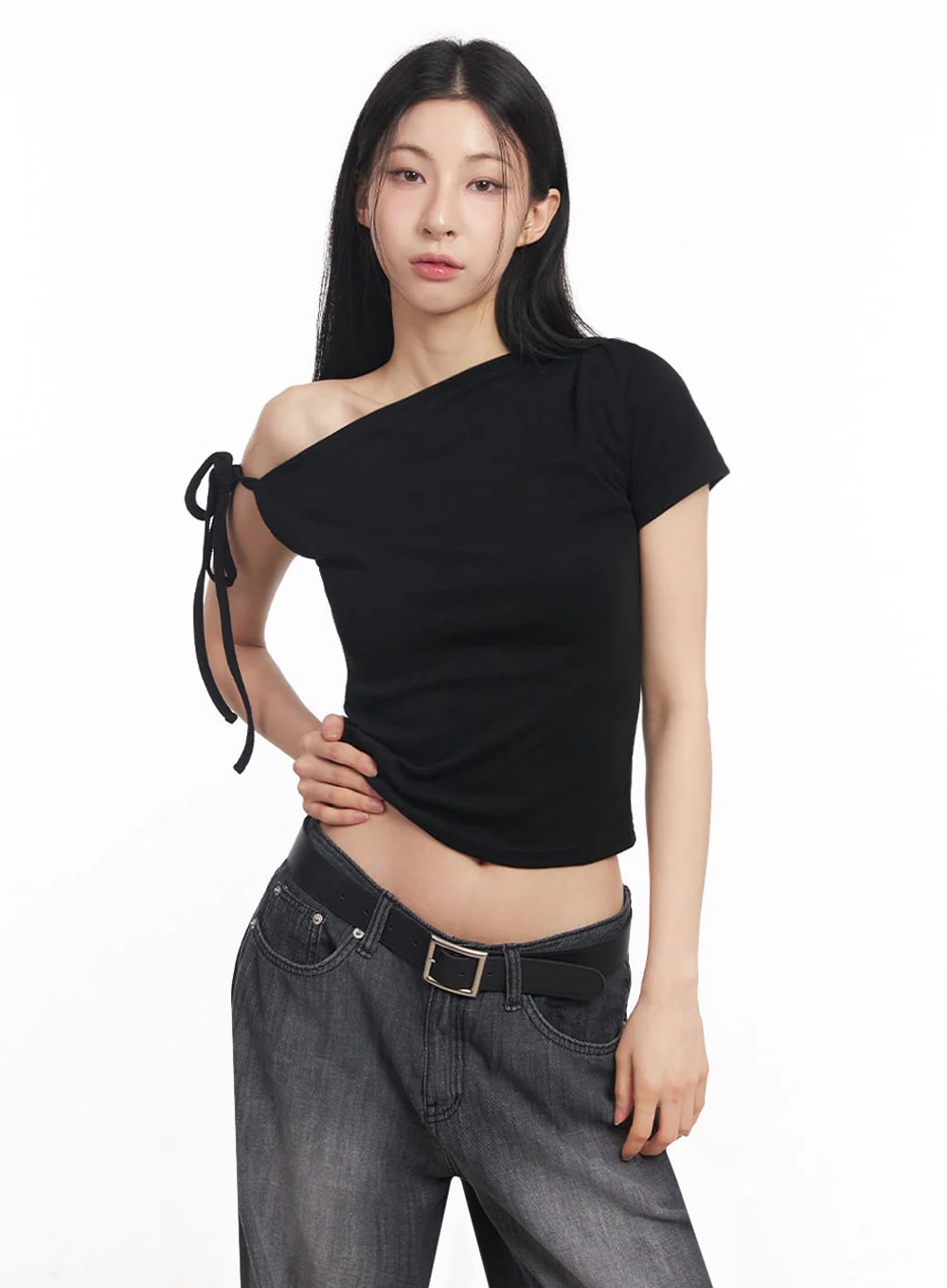One-Shoulder Ribbon Top IY529 - Image 14