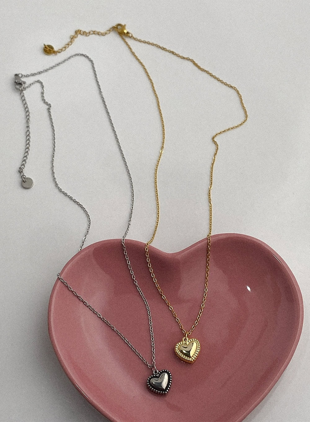 Outline Heart Necklace IA517 - Image 3