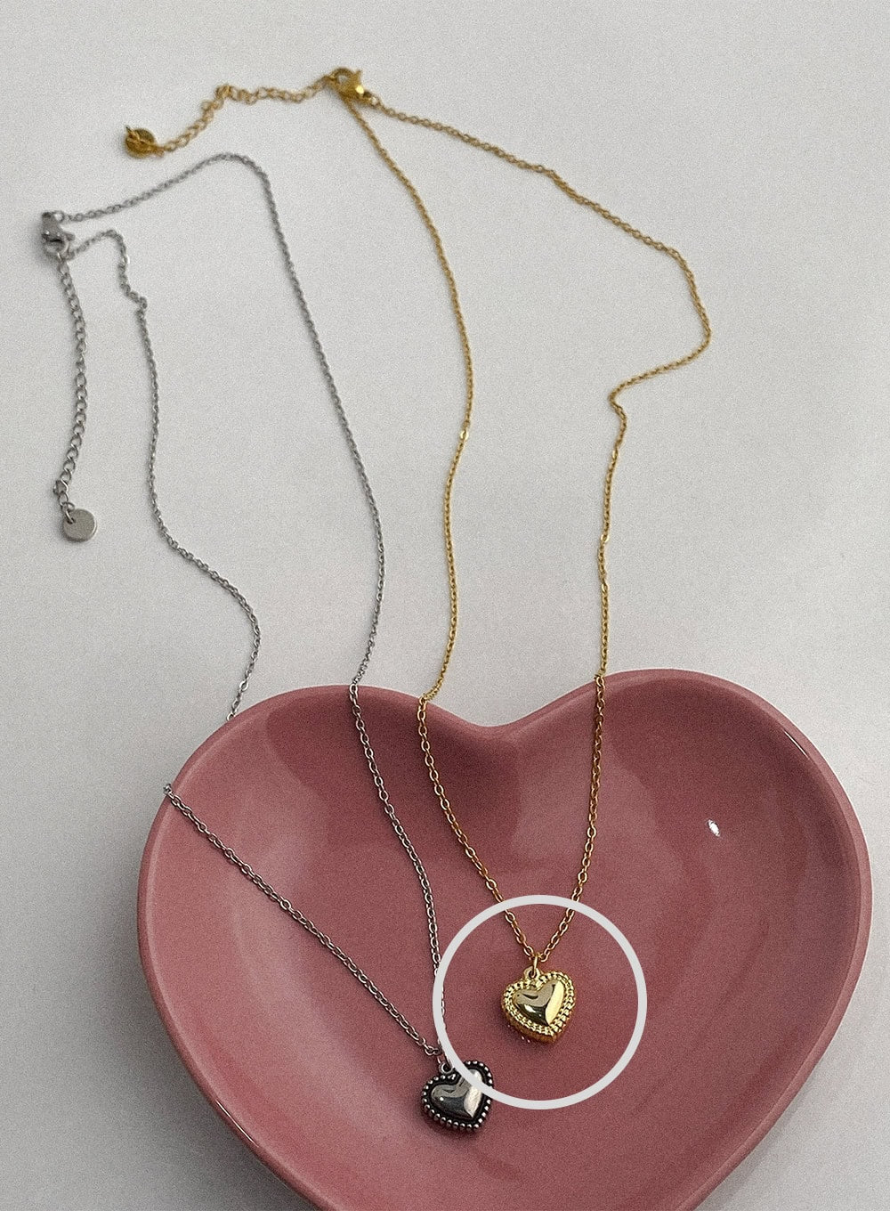 Outline Heart Necklace IA517 - Image 4