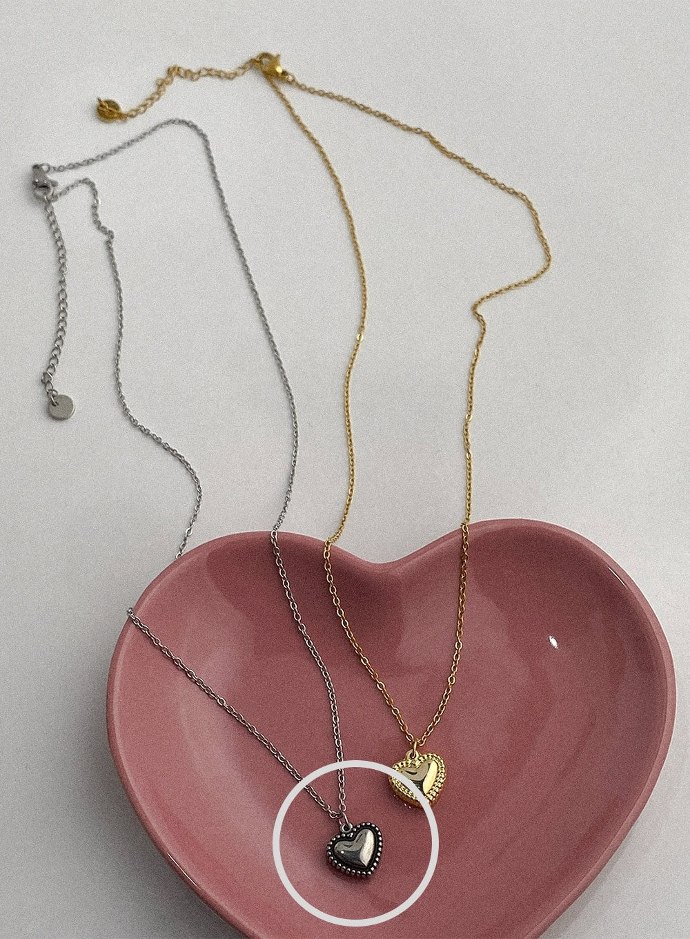 Outline Heart Necklace IA517 - Image 5