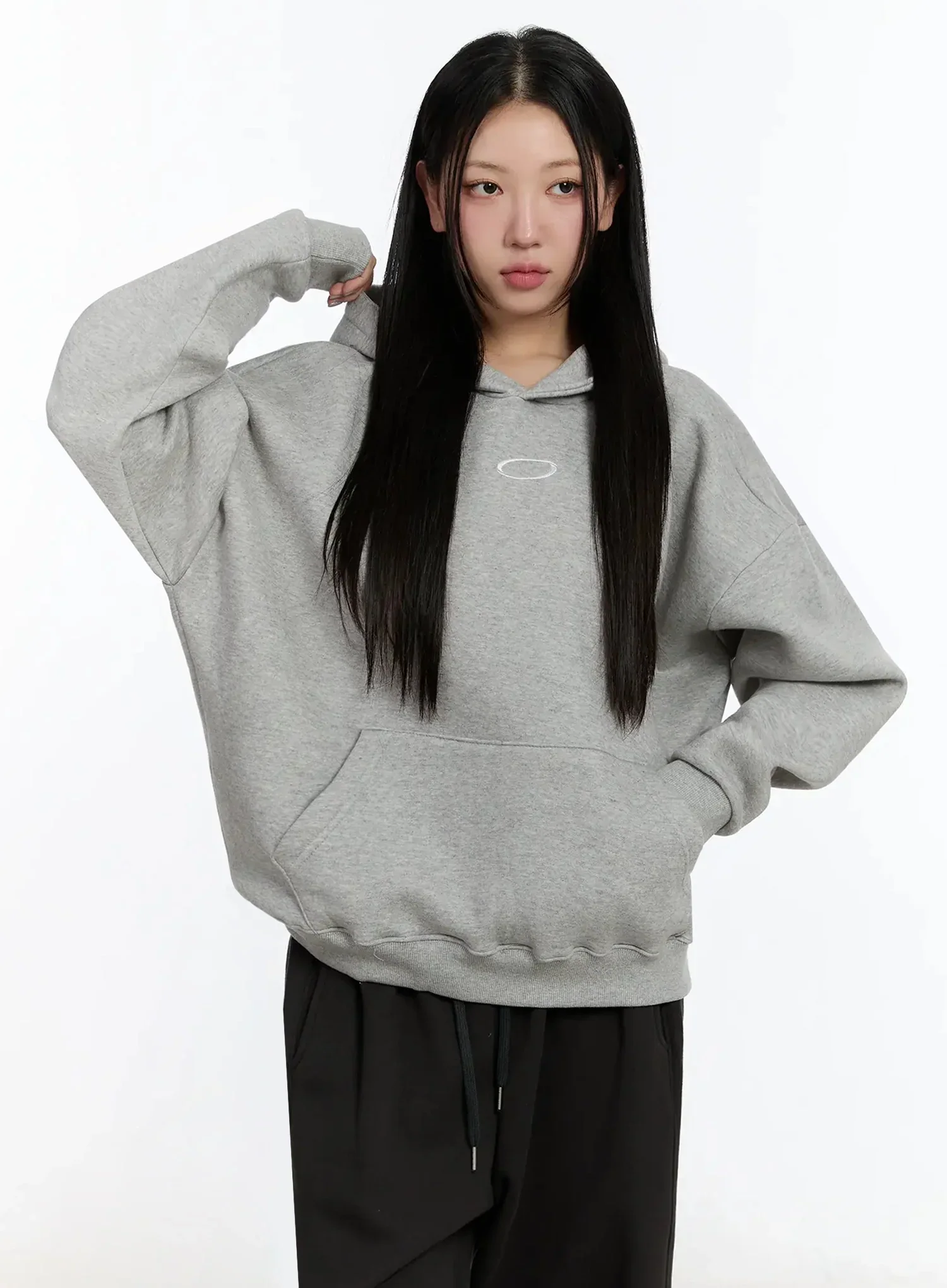Oval Graphic Oversized Hoodie IM509 - Image 2