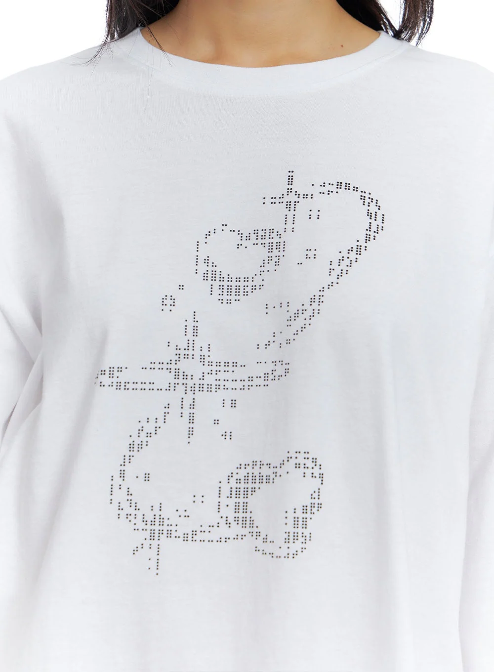 Oversize Fit Round Neck Graphic Tee CS419 - Image 3