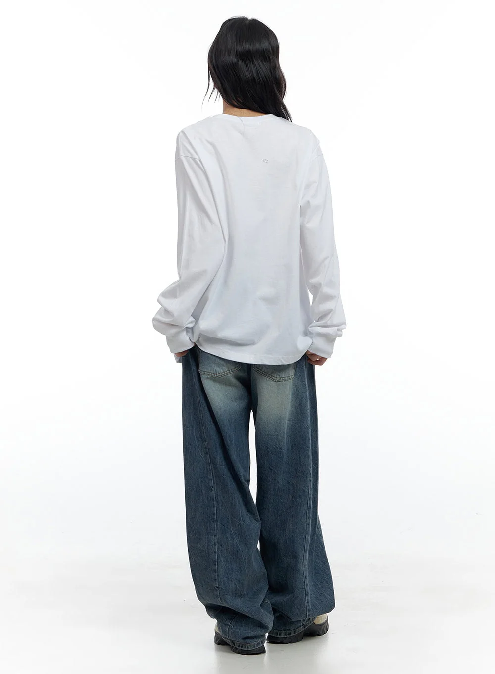 Oversize Fit Round Neck Graphic Tee CS419 - Image 6