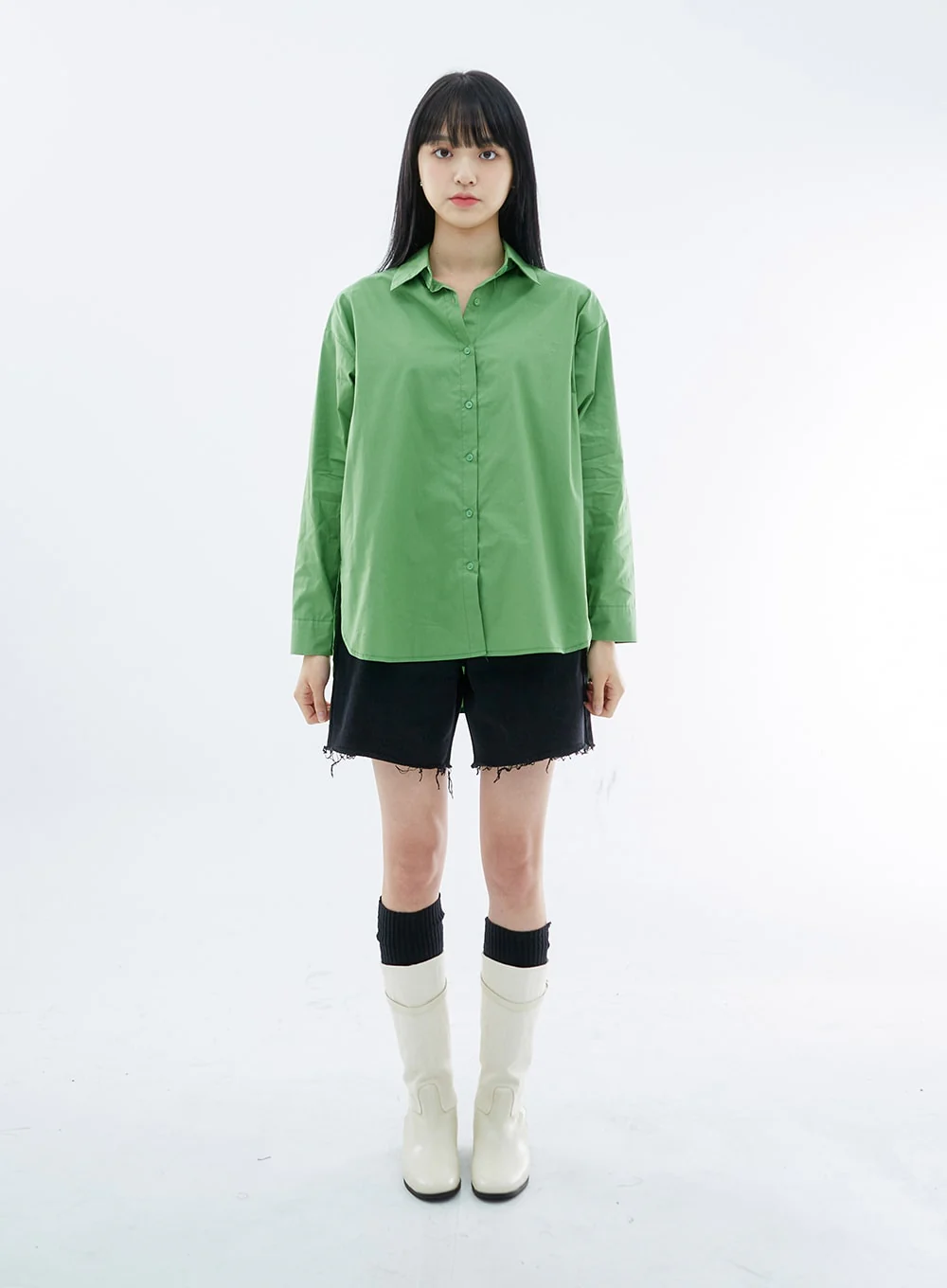 Oversize Long Sleeve Shirt OO04 - Image 11