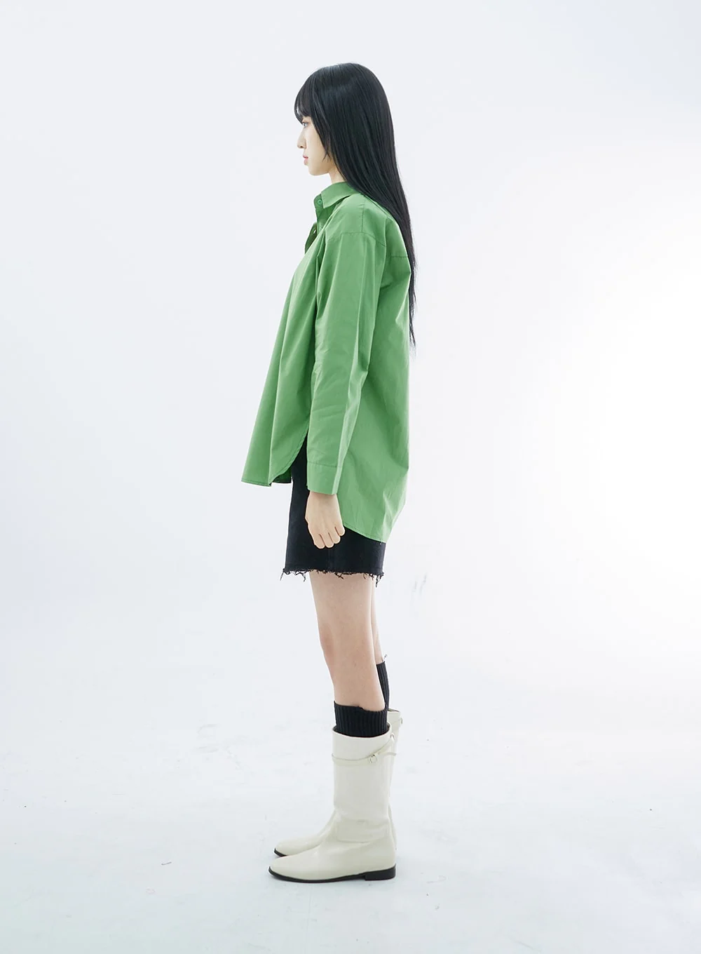 Oversize Long Sleeve Shirt OO04 - Image 12