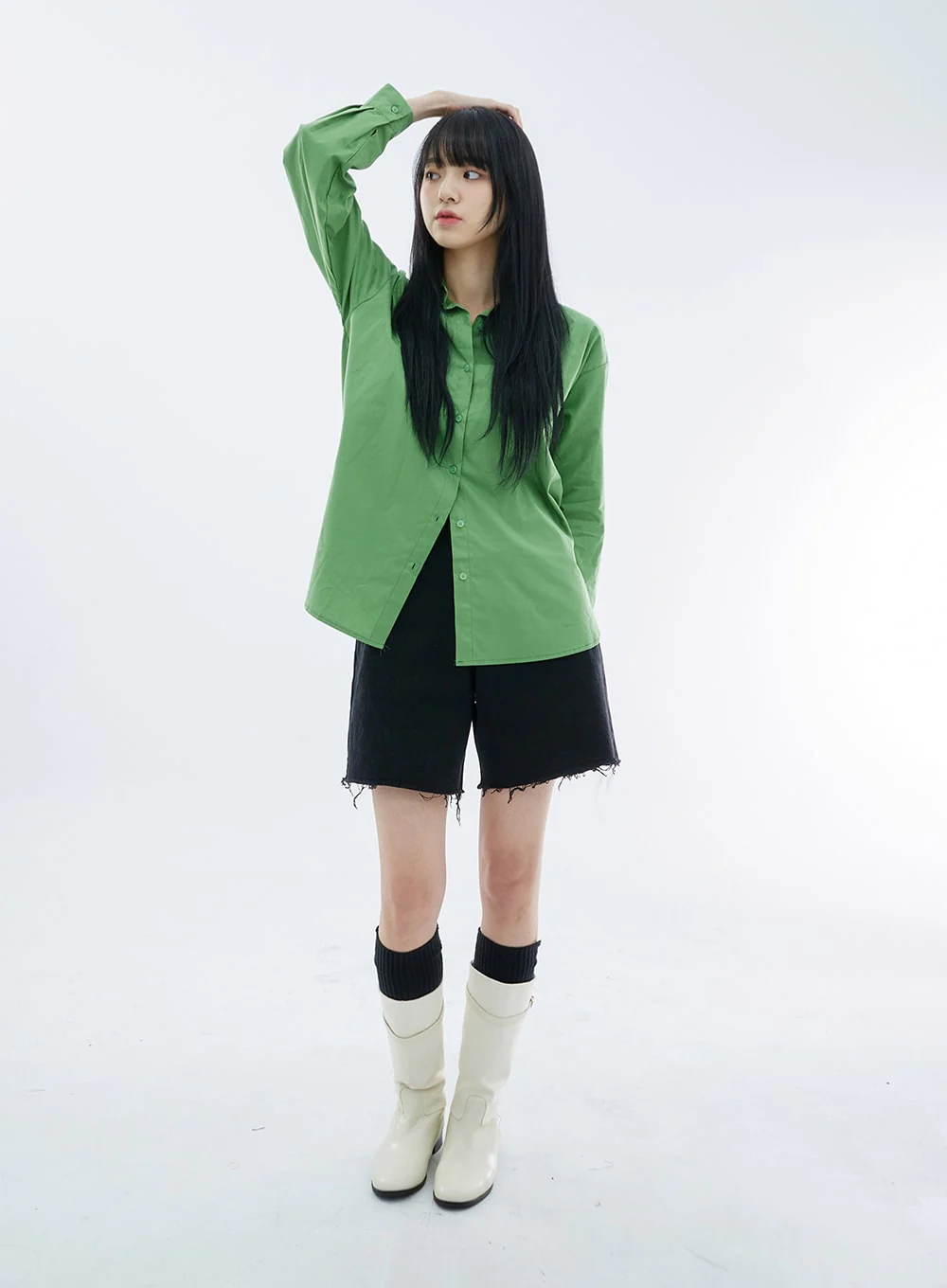 Oversize Long Sleeve Shirt OO04 - Image 3