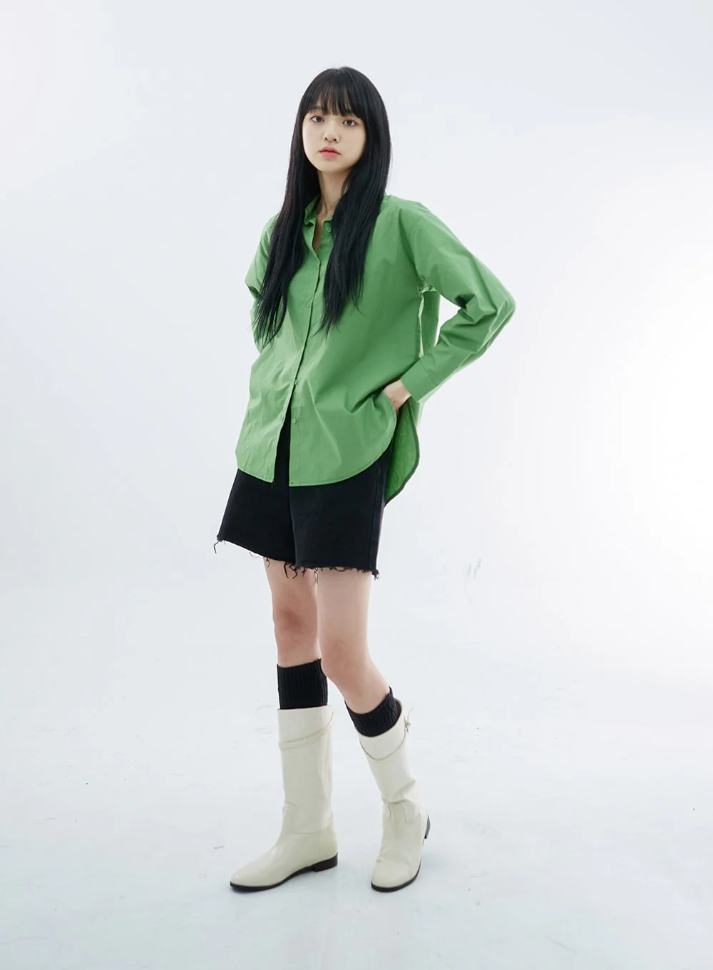 Oversize Long Sleeve Shirt OO04 - Image 5