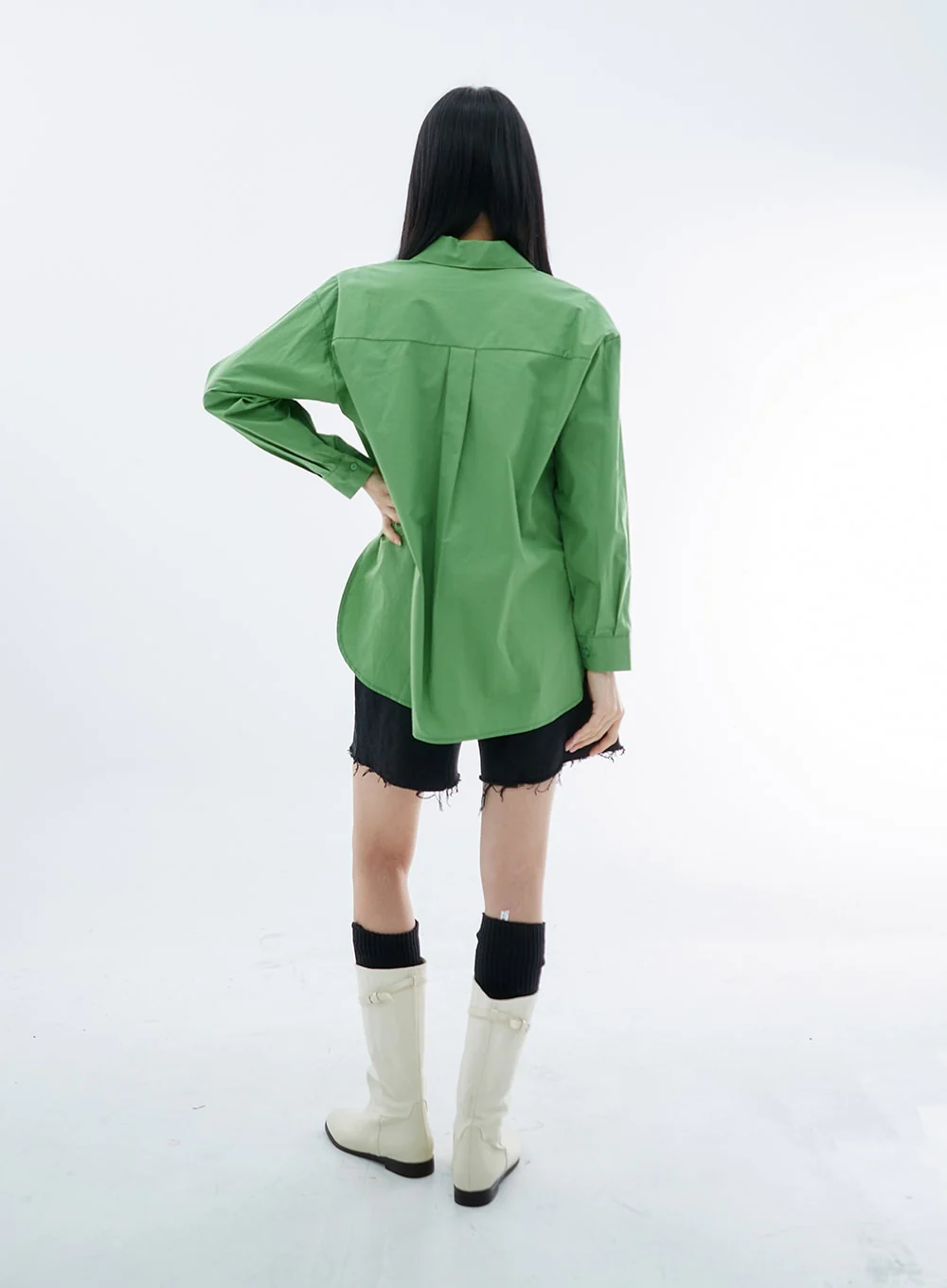 Oversize Long Sleeve Shirt OO04 - Image 6
