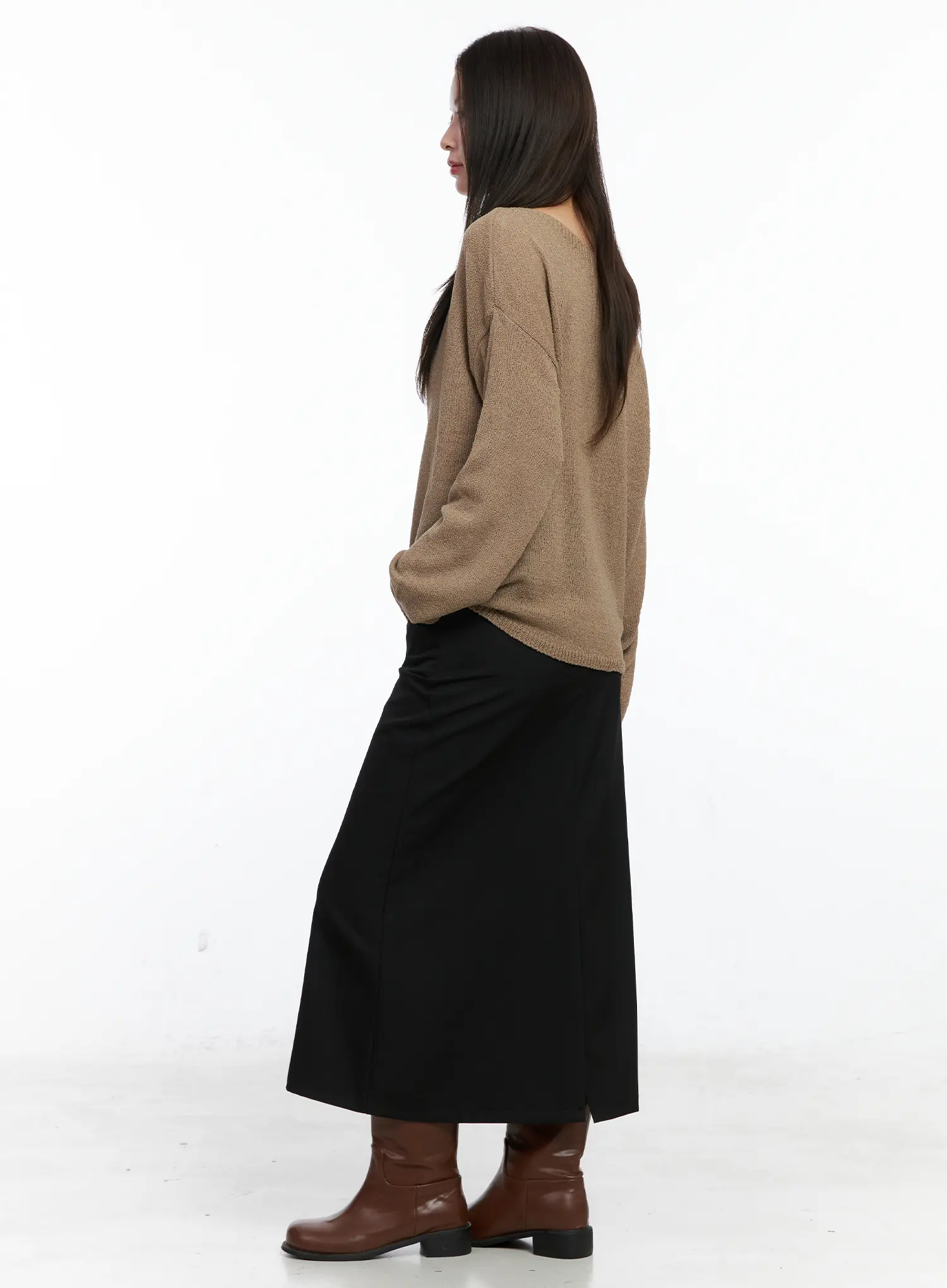 Oversized Boatneck Knit Sweater CO506 - Image 4
