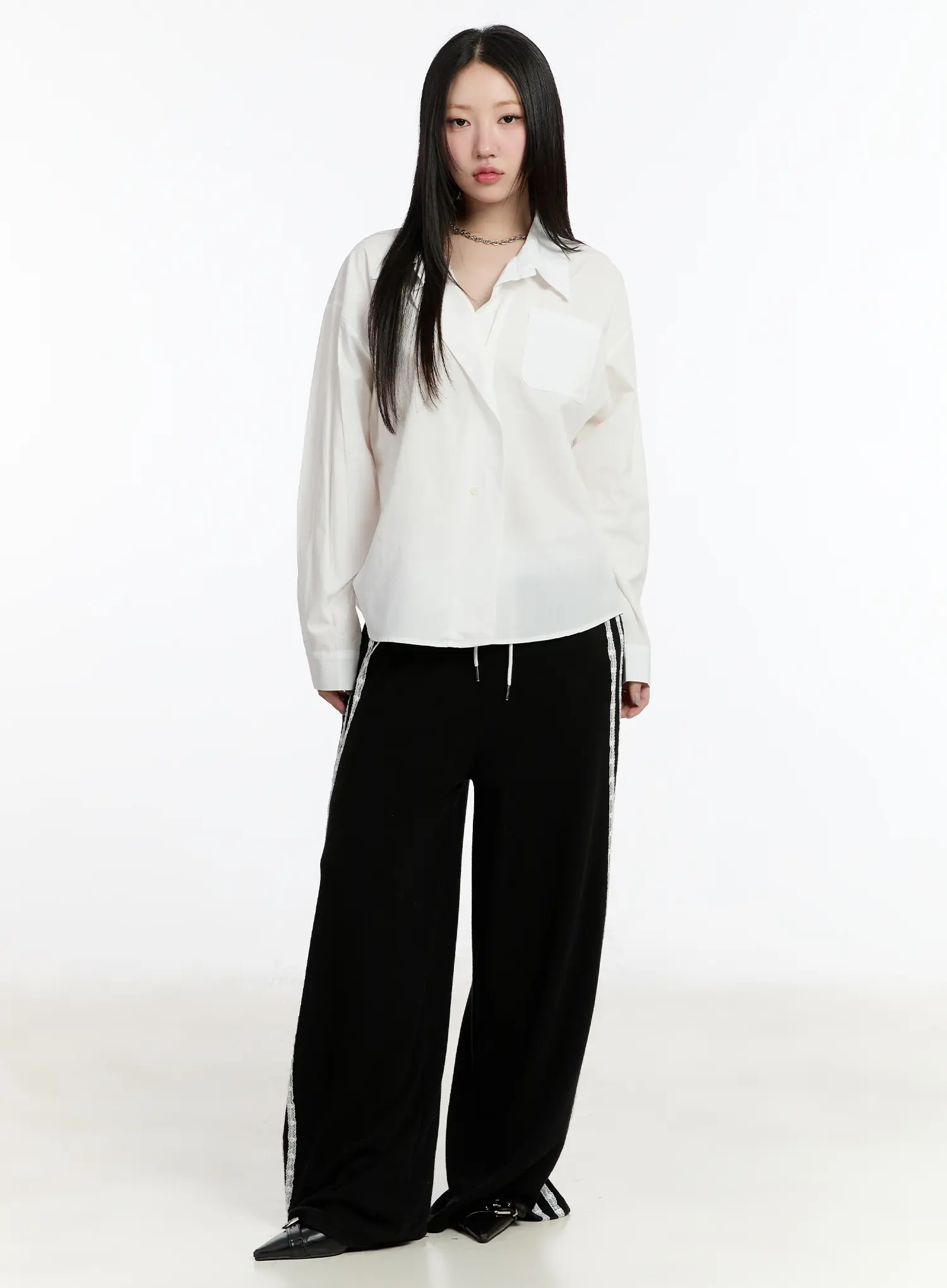 Oversized Button-Up Shirt CM511 - Image 3