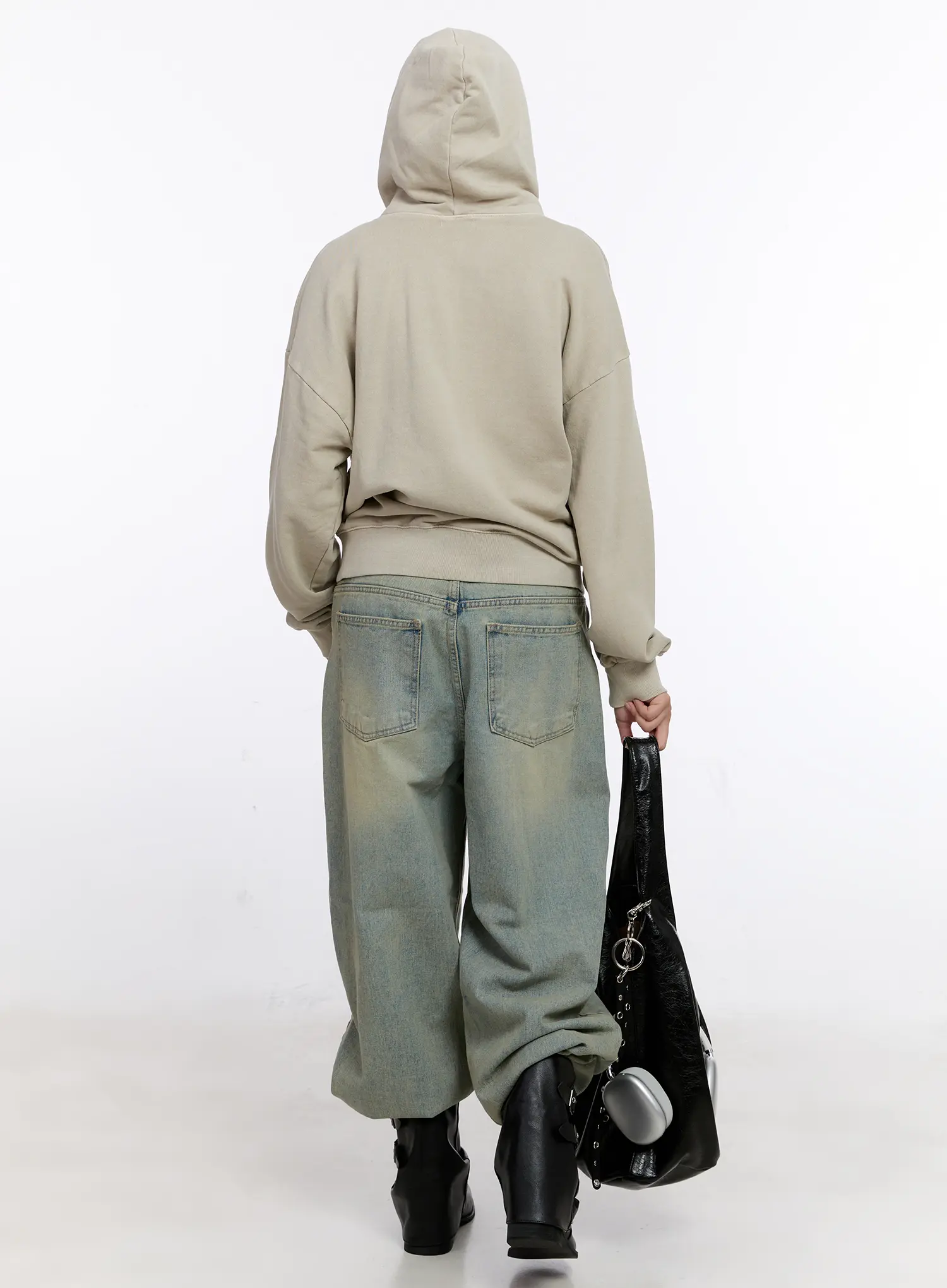 Oversized Cotton Zip-Up Hoodie CS524 - Image 4