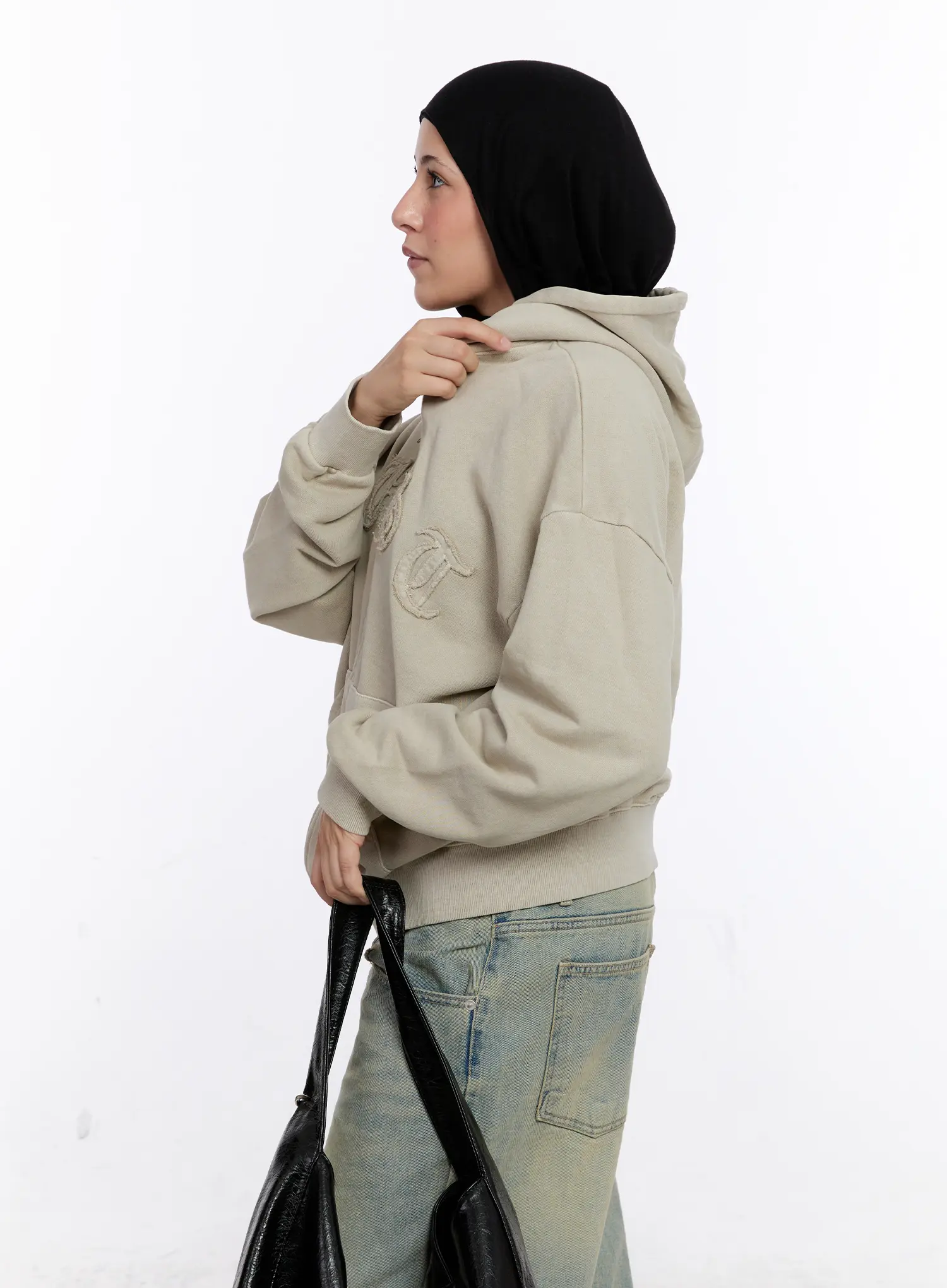 Oversized Cotton Zip-Up Hoodie CS524 - Image 5