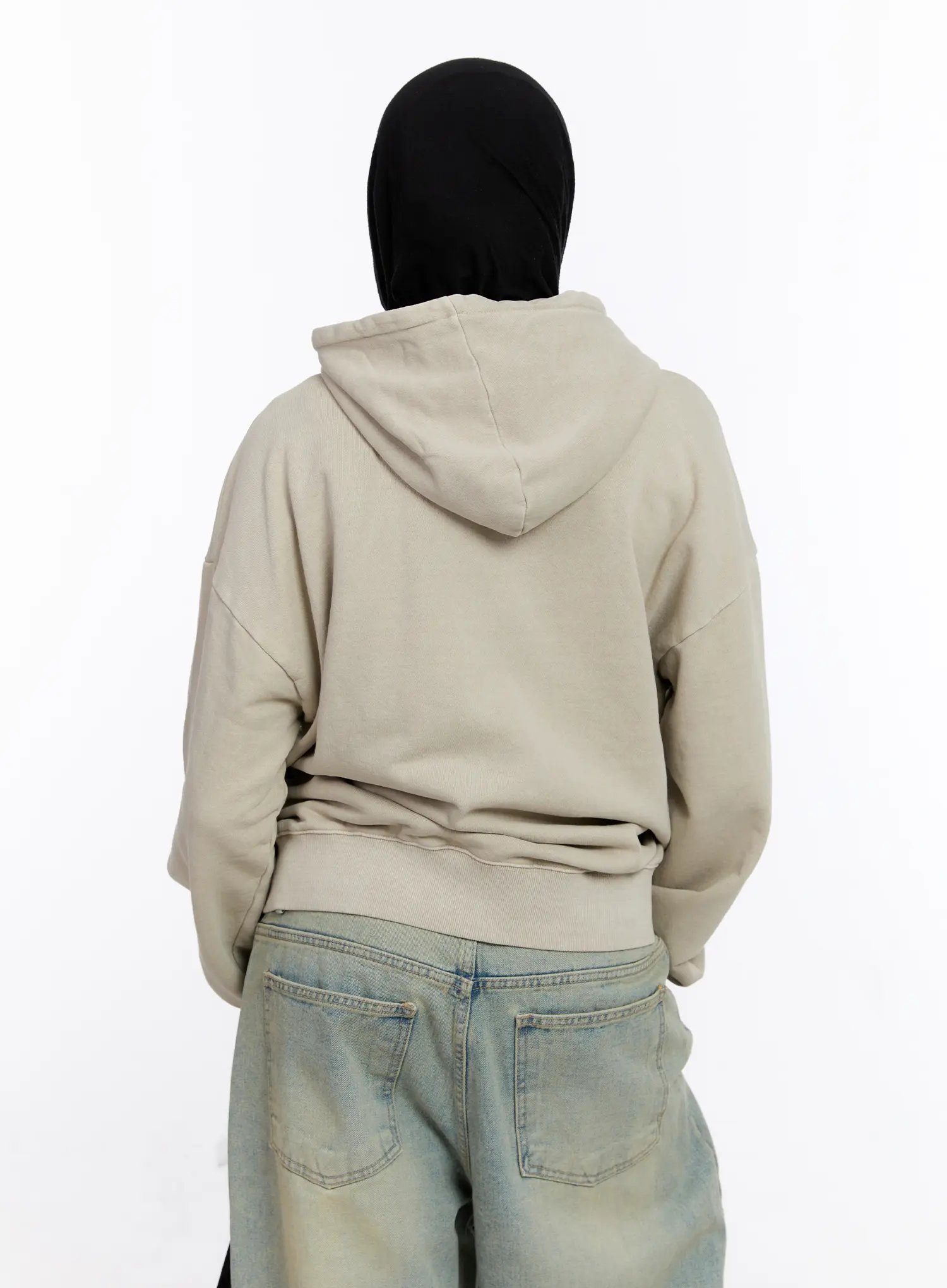 Oversized Cotton Zip-Up Hoodie CS524 - Image 6