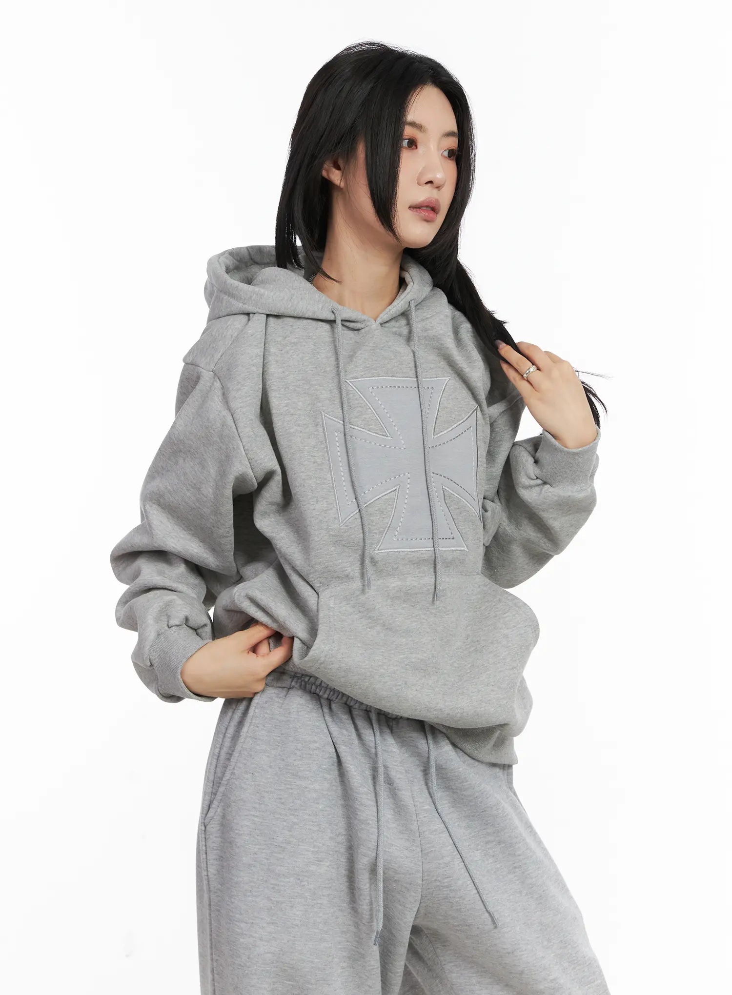 Oversized Fleece Hoodie CD505 - Image 9
