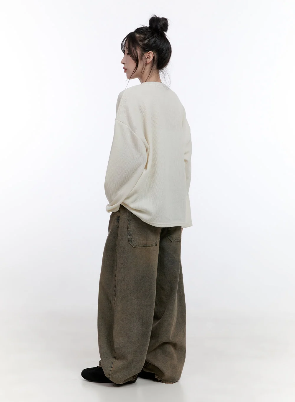 Oversized Graphic Long Sleeve T-Shirt CO418 - Image 3